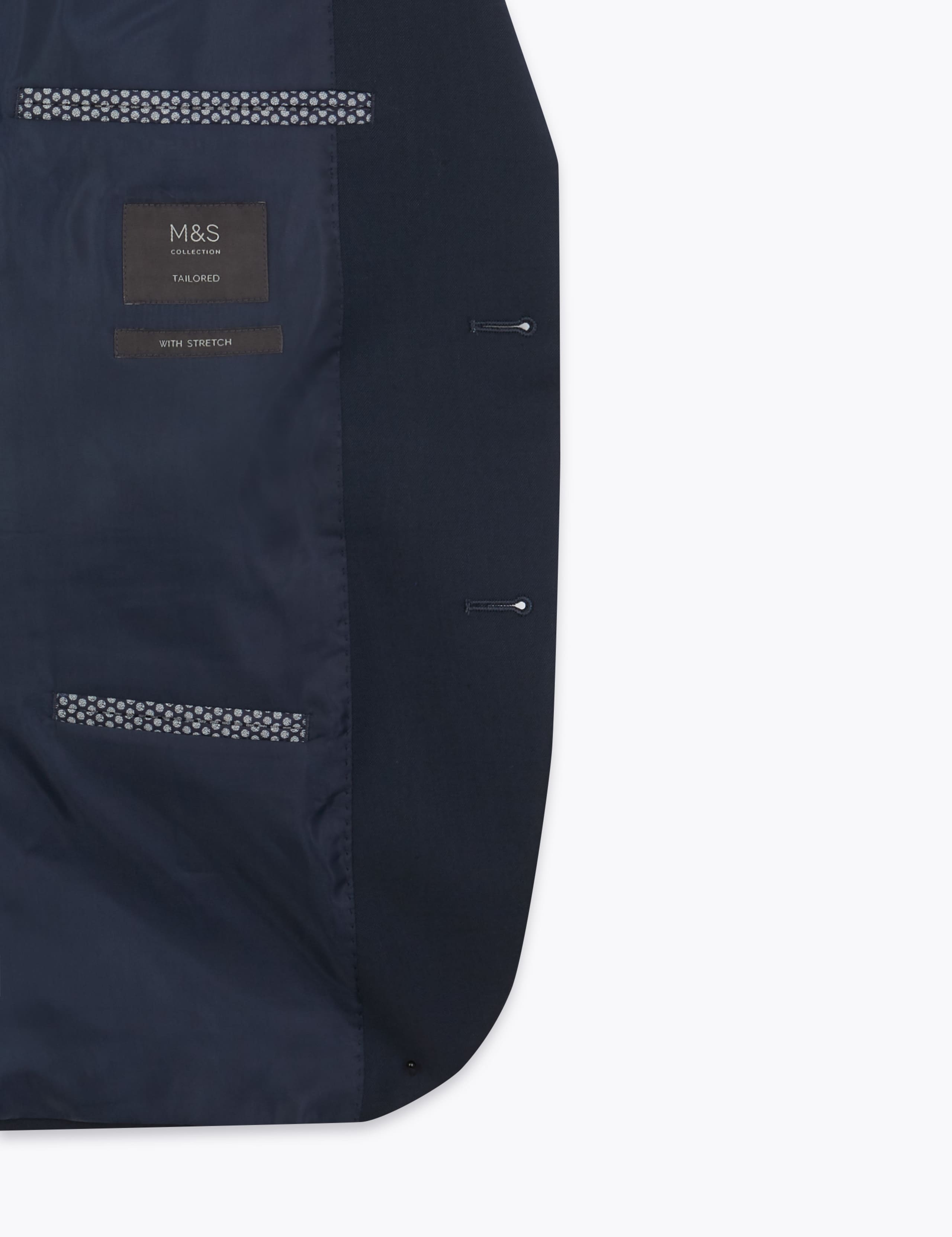 Big & Tall Charcoal Tailored Fit Jacket 8 of 9