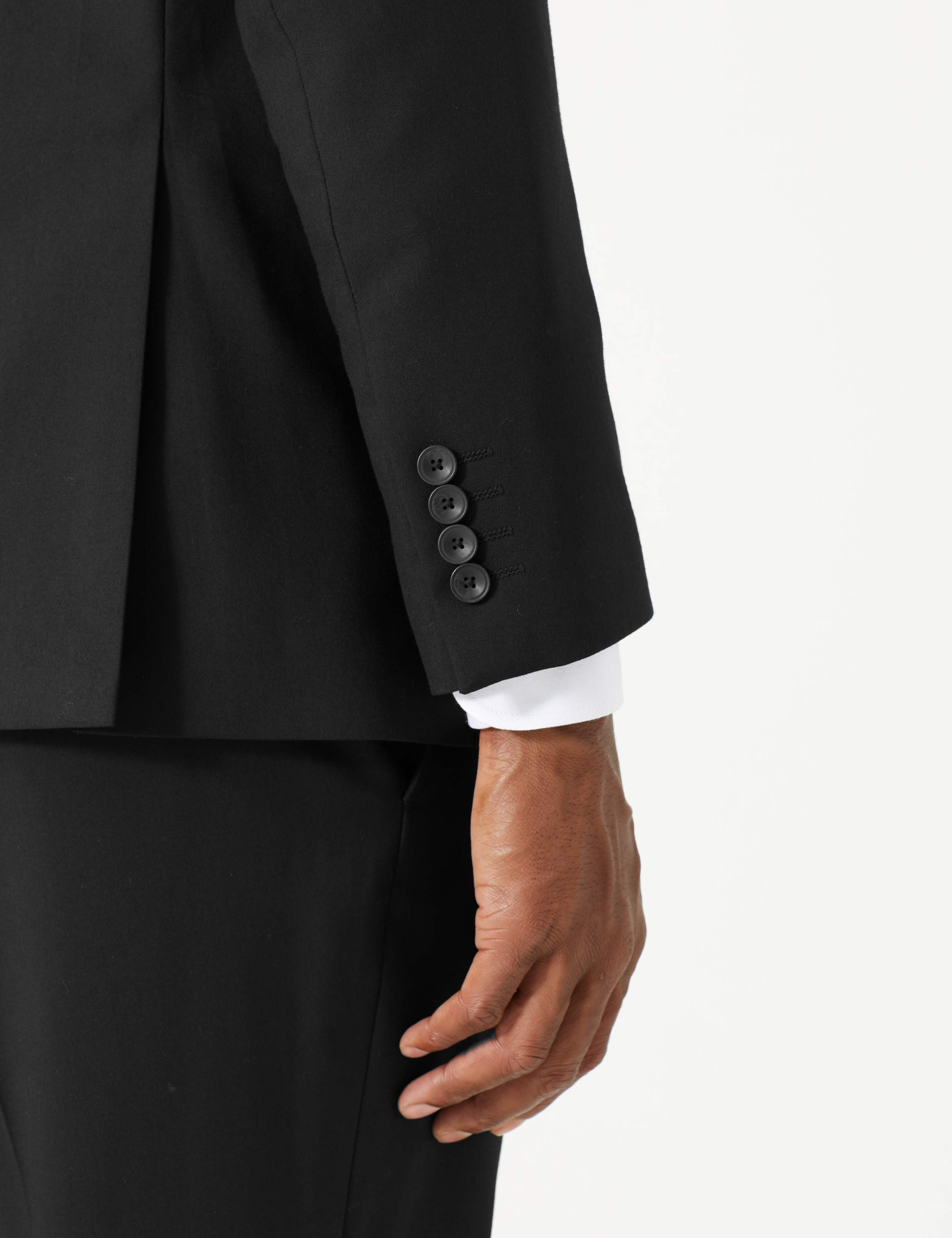 Big & Tall Black Slim Fit Jacket with Stretch 5 of 7