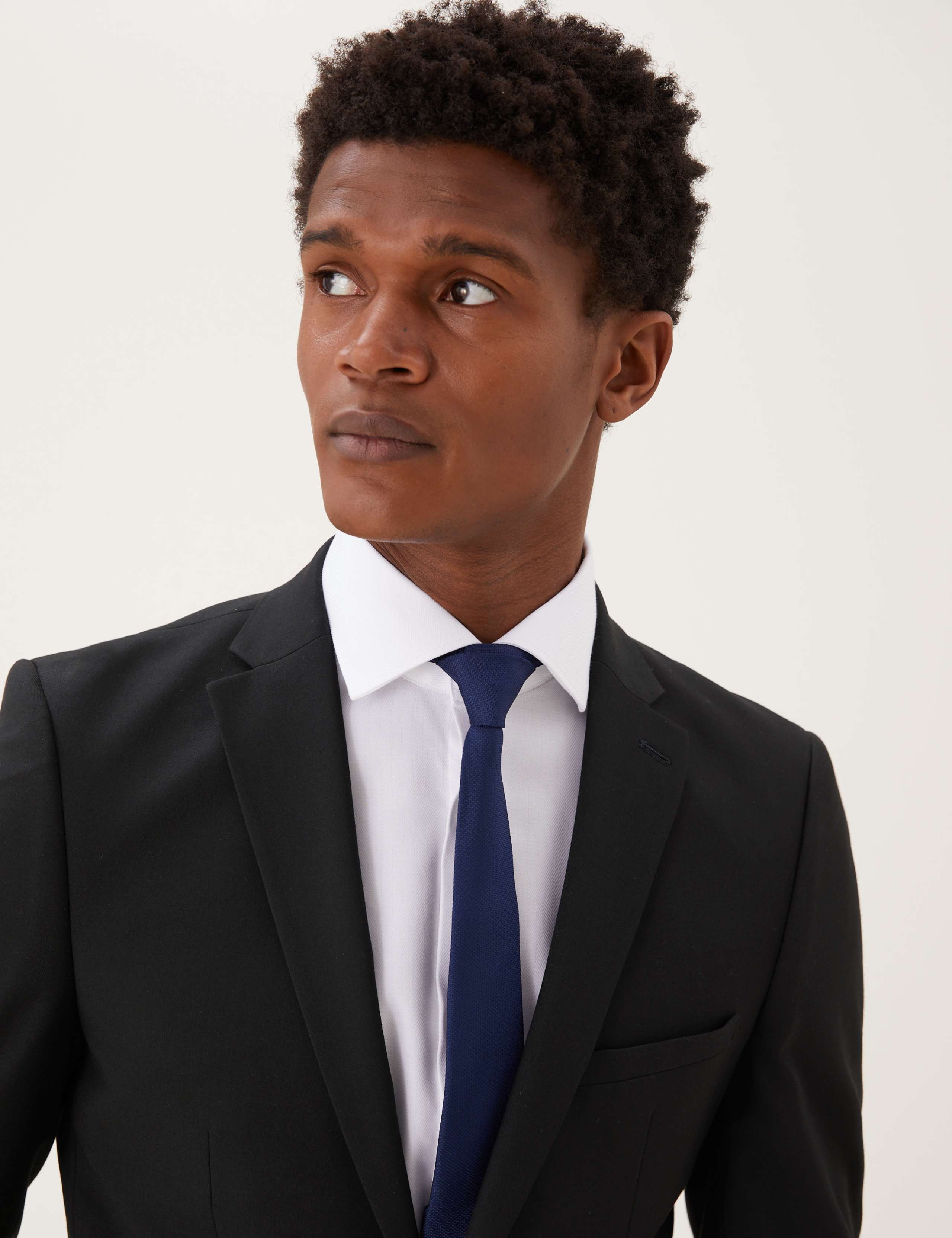 Black Skinny Fit Suit Jacket with Stretch 3 of 10