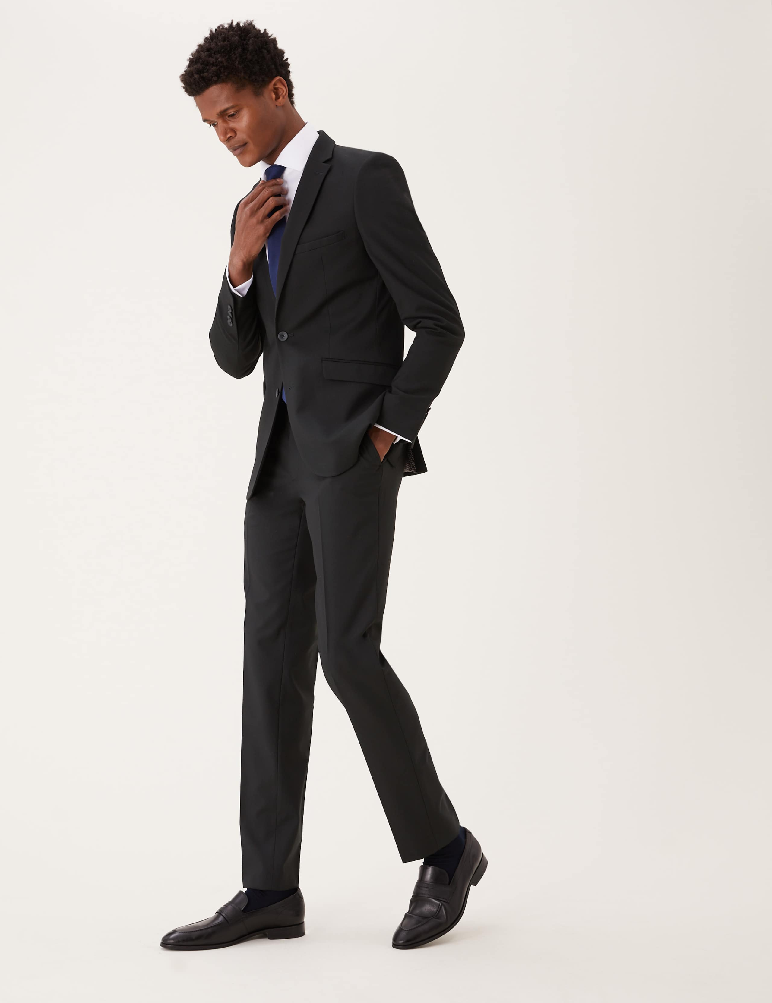 Black Skinny Fit Suit Jacket with Stretch 4 of 10