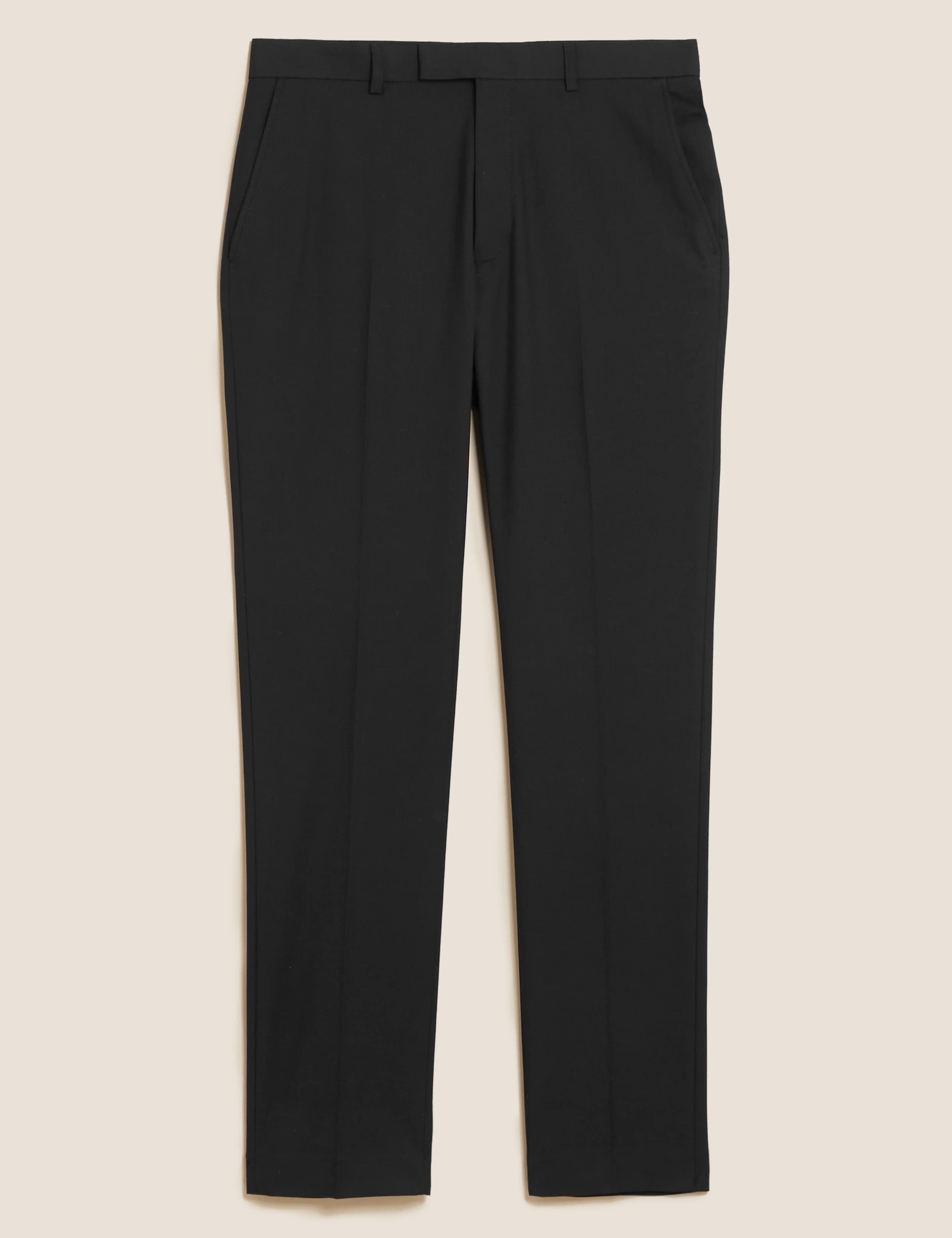 Black Skinny Fit Suit Trousers with Stretch 2 of 8