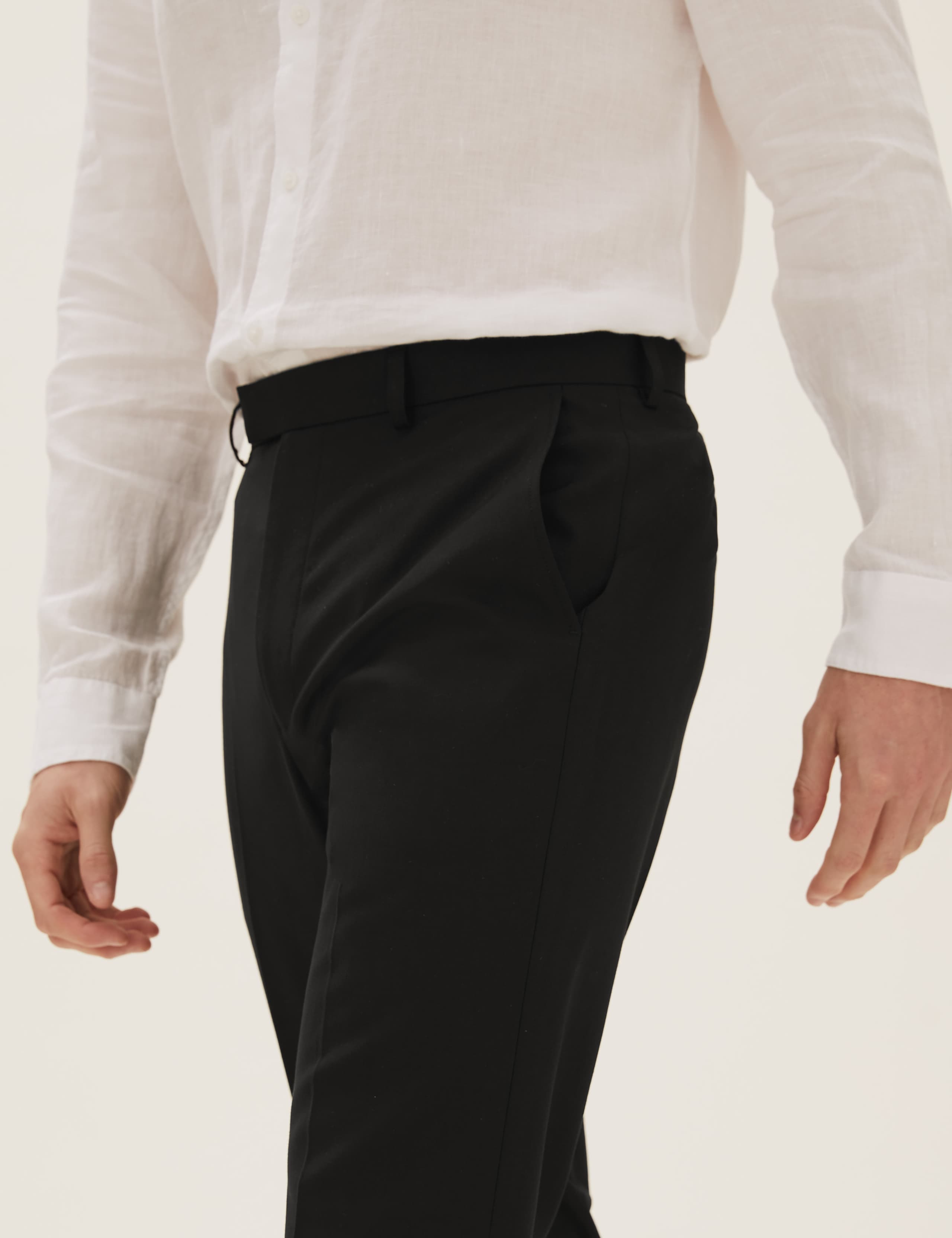 Black Regular Fit Trousers 3 of 8
