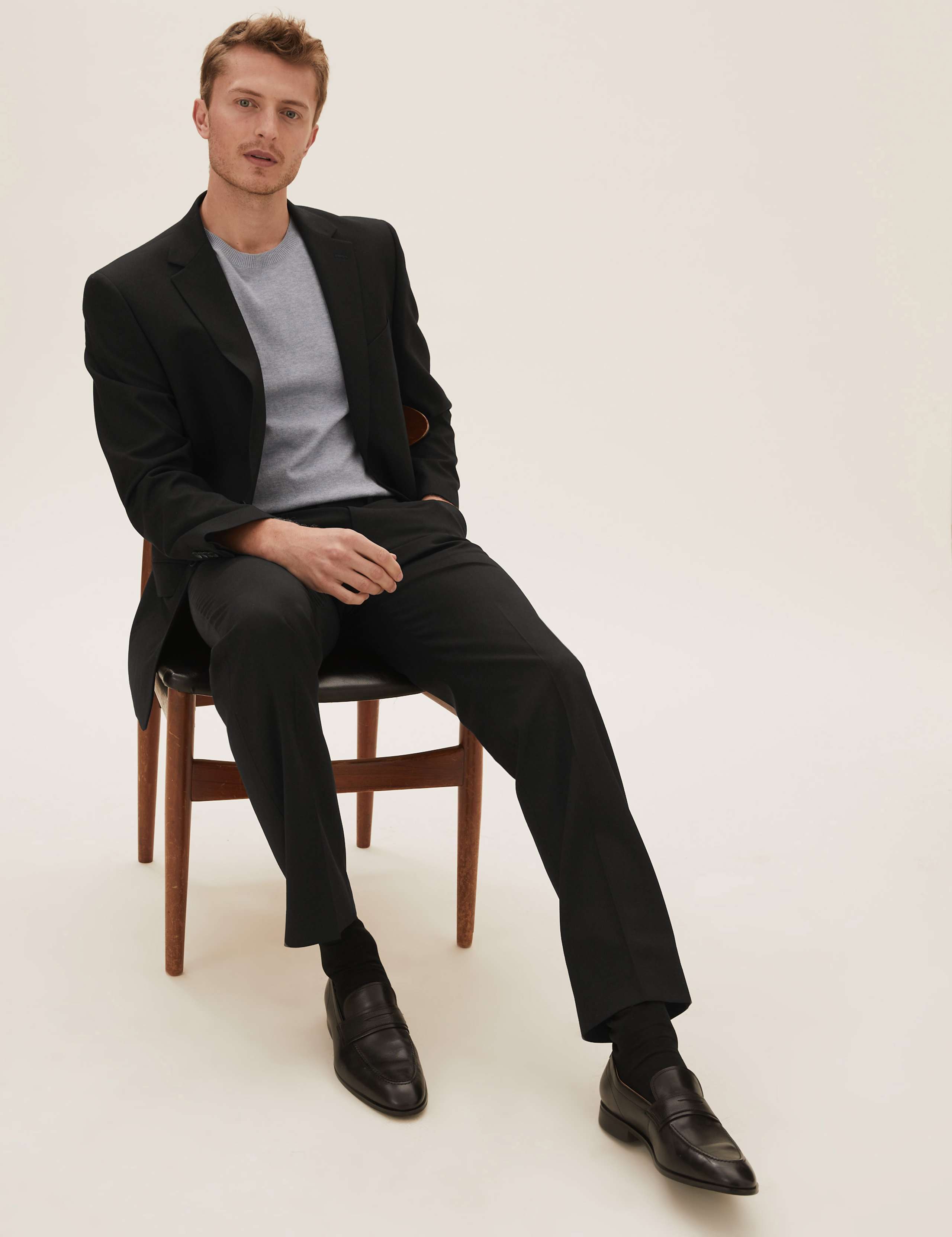 Black Regular Fit Trousers 8 of 8