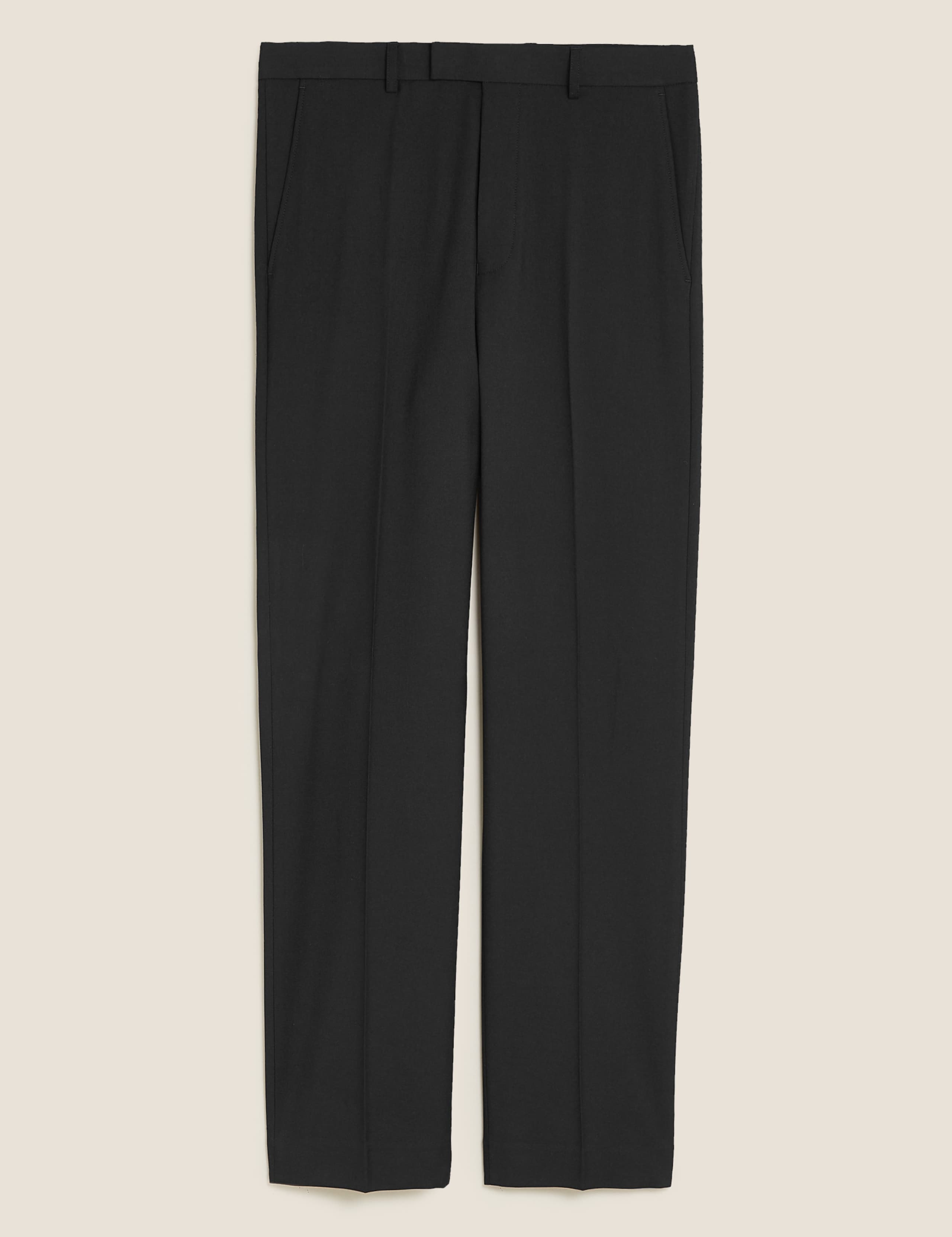 Black Regular Fit Trousers 2 of 8
