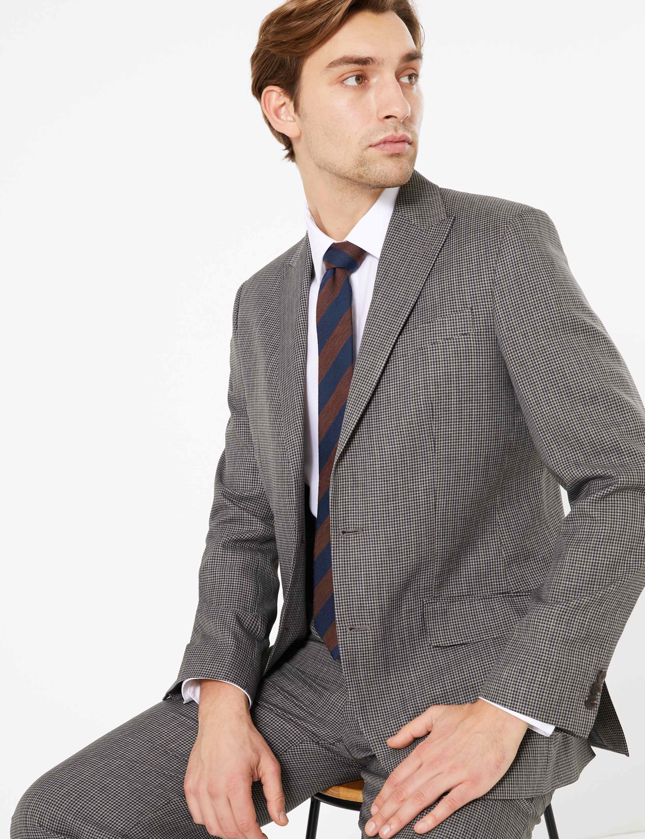Regular Fit Puppytooth Jacket 3 of 7