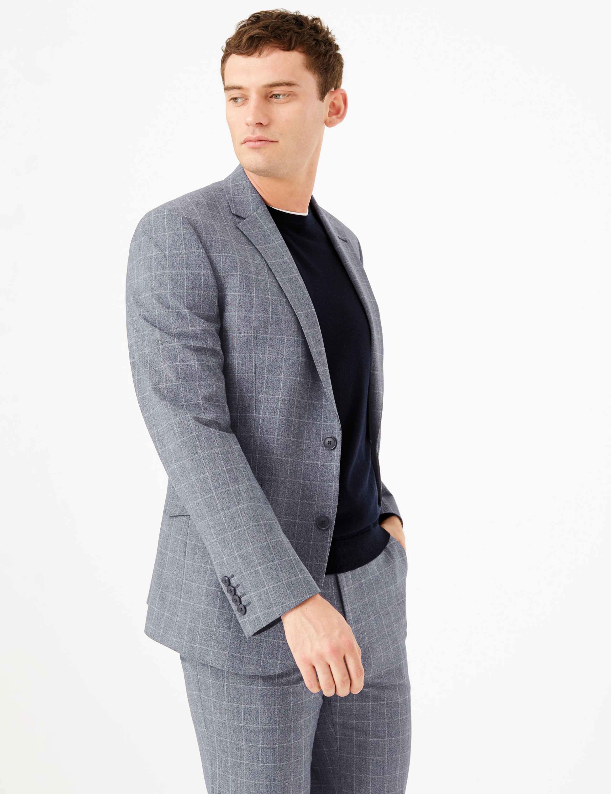 Checked Slim Fit Jacket 3 of 7
