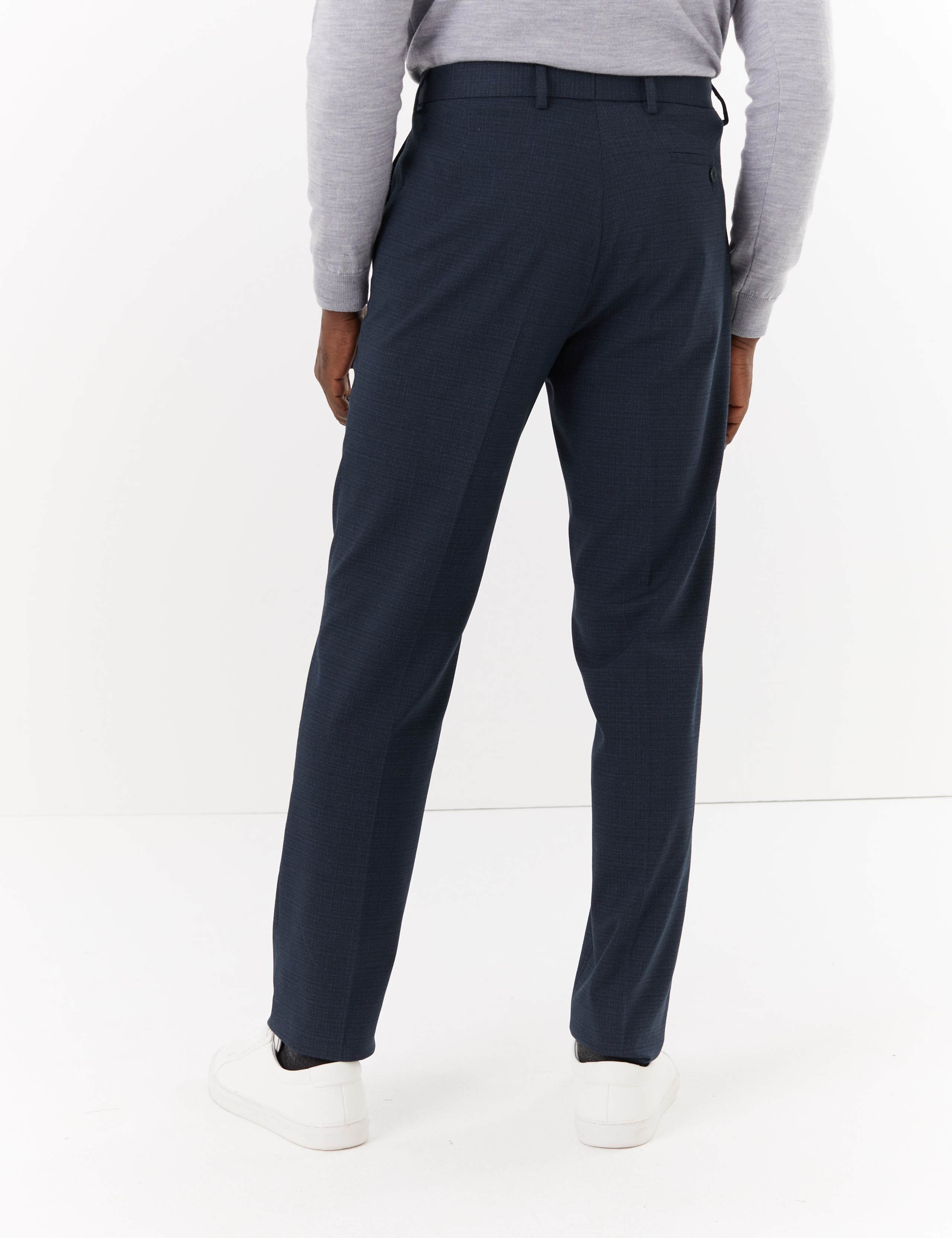 Blue Regular Fit Suit Trousers 4 of 6