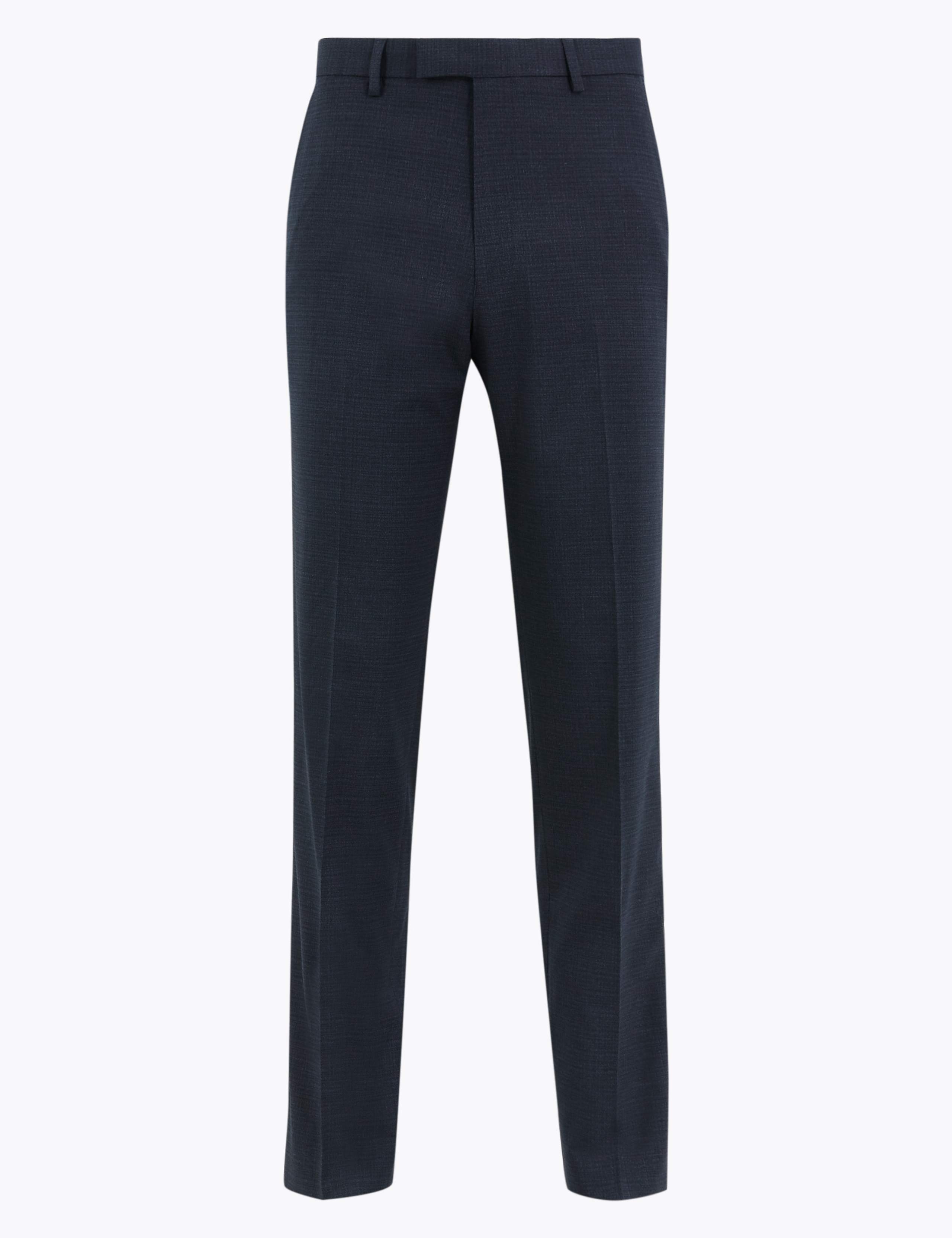 Blue Regular Fit Suit Trousers 2 of 6