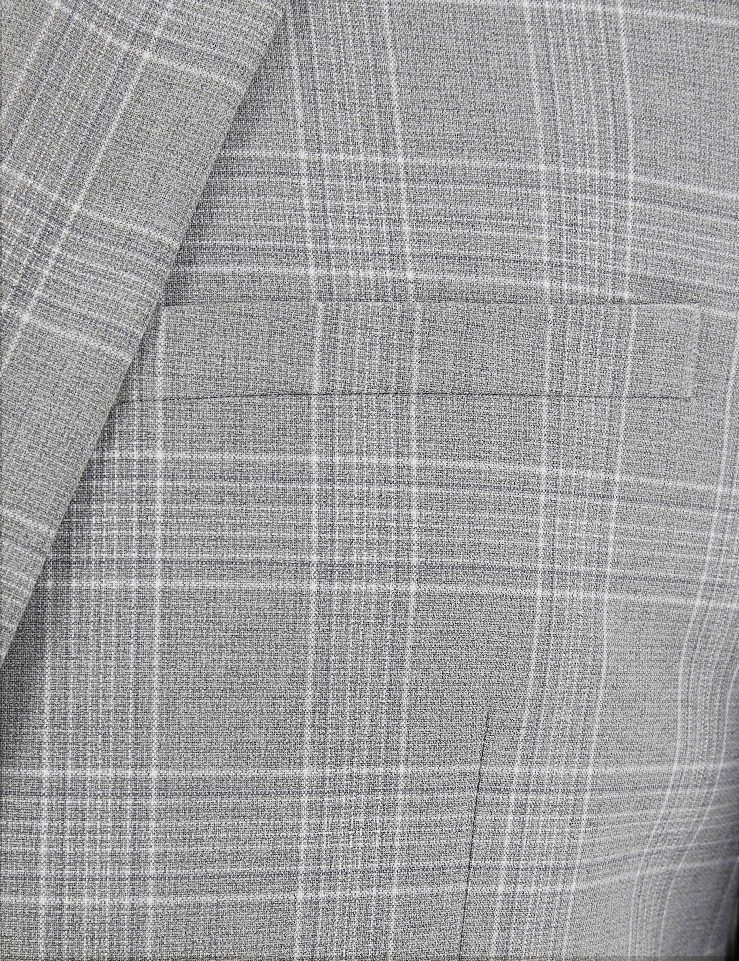 Grey Checked Skinny Fit Jacket 9 of 9