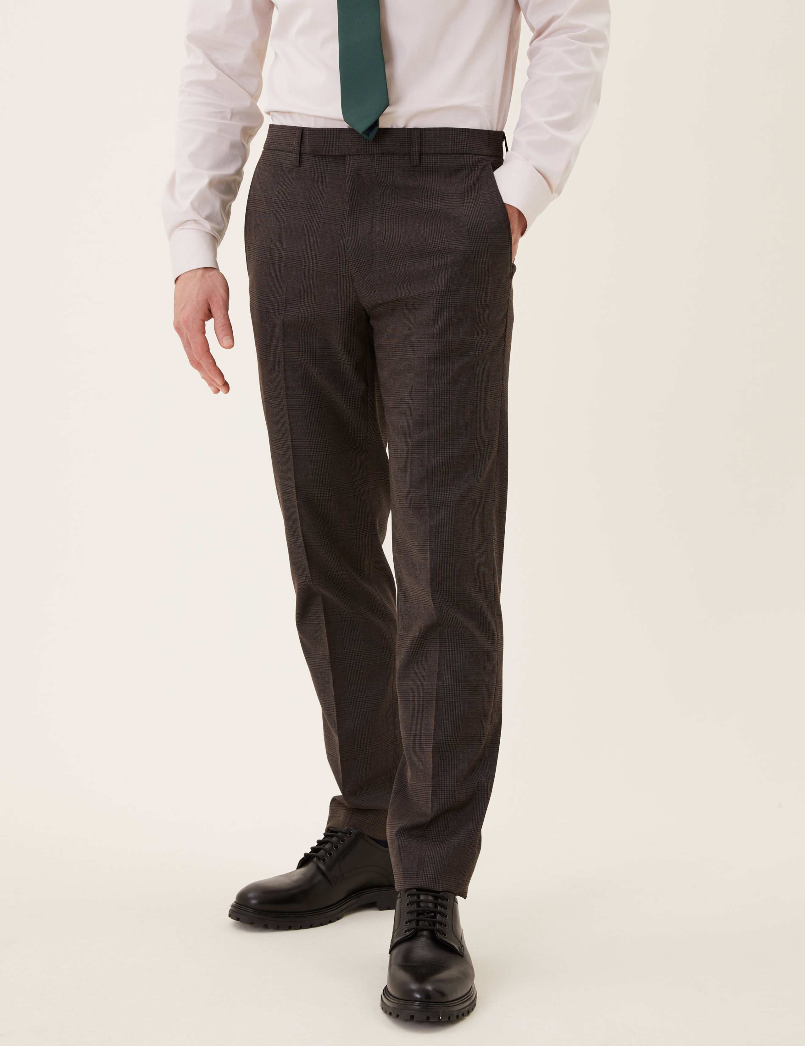 Slim Fit Check Suit Trousers 3 of 7