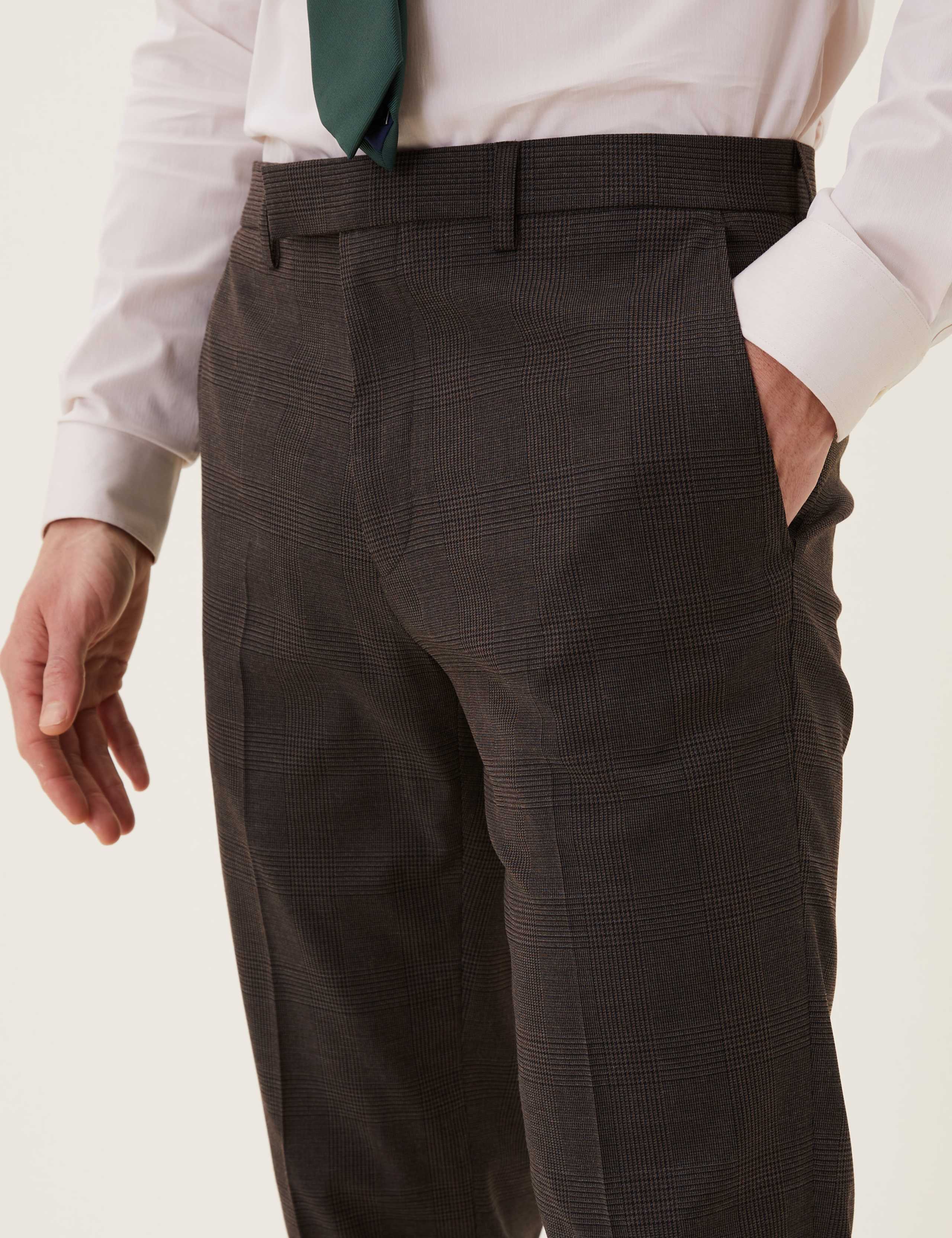 Slim Fit Check Suit Trousers 4 of 7