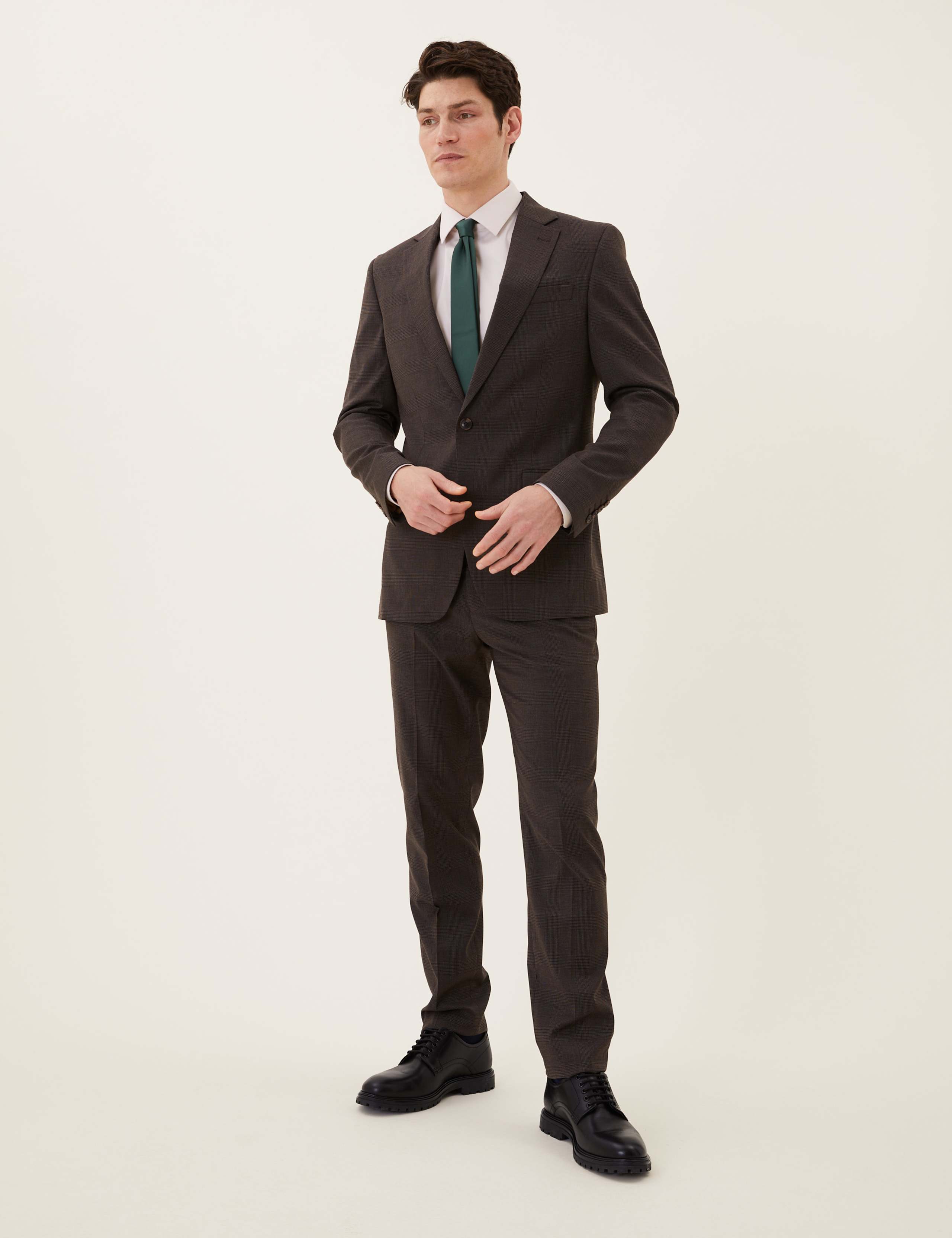Slim Fit Check Suit Trousers 6 of 7