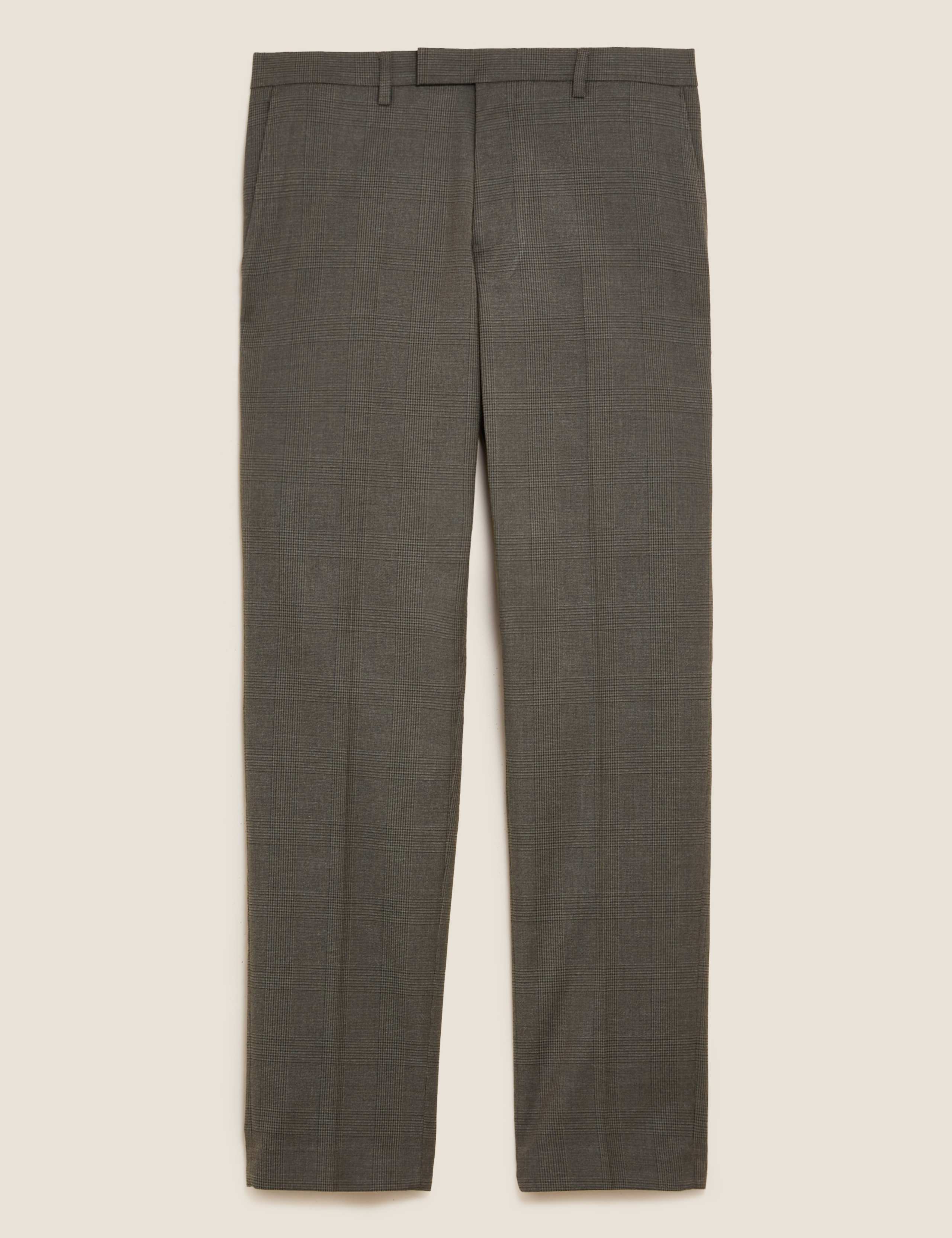 Slim Fit Check Suit Trousers 2 of 7
