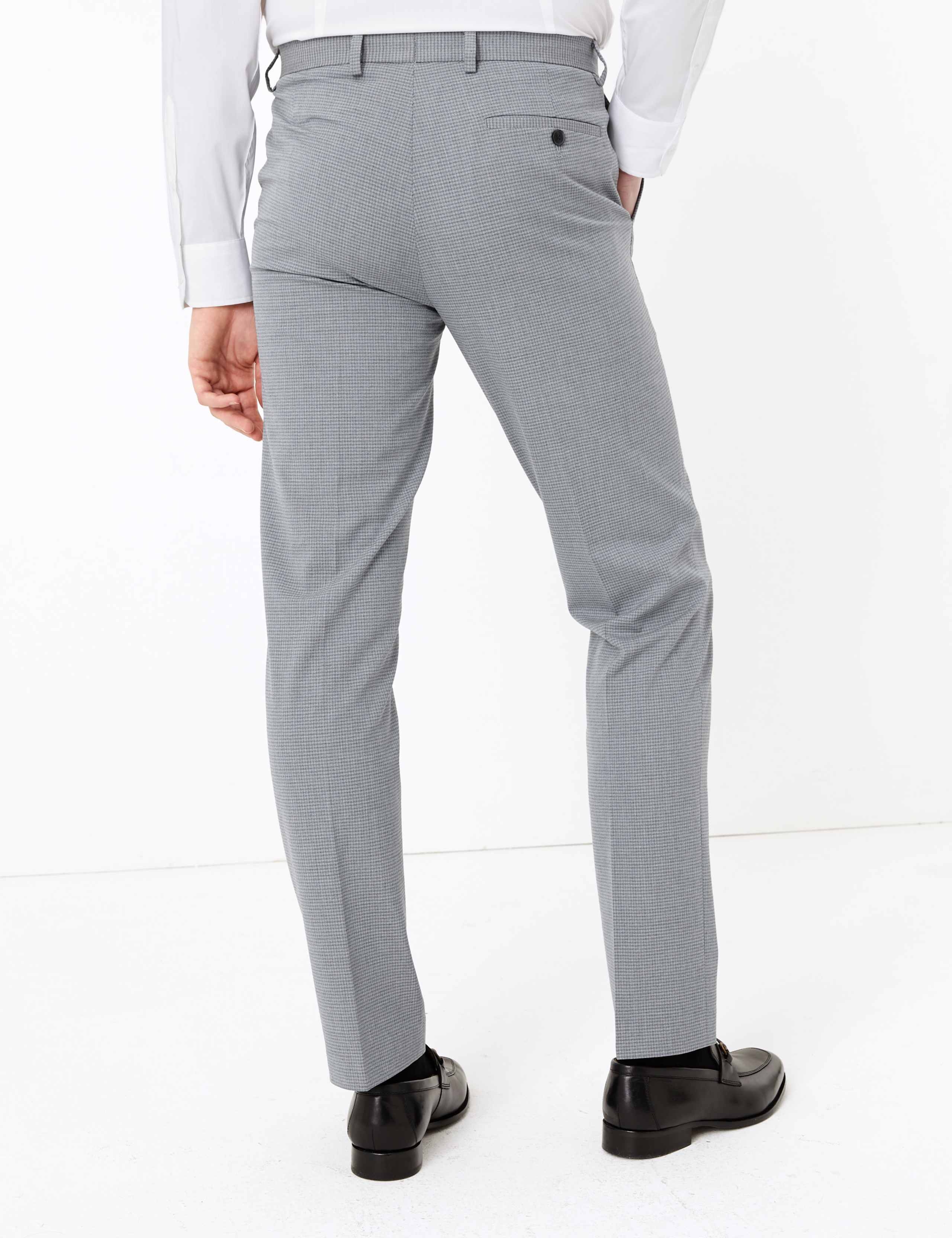 Slim Fit Mini Checked Trousers 3 of 7