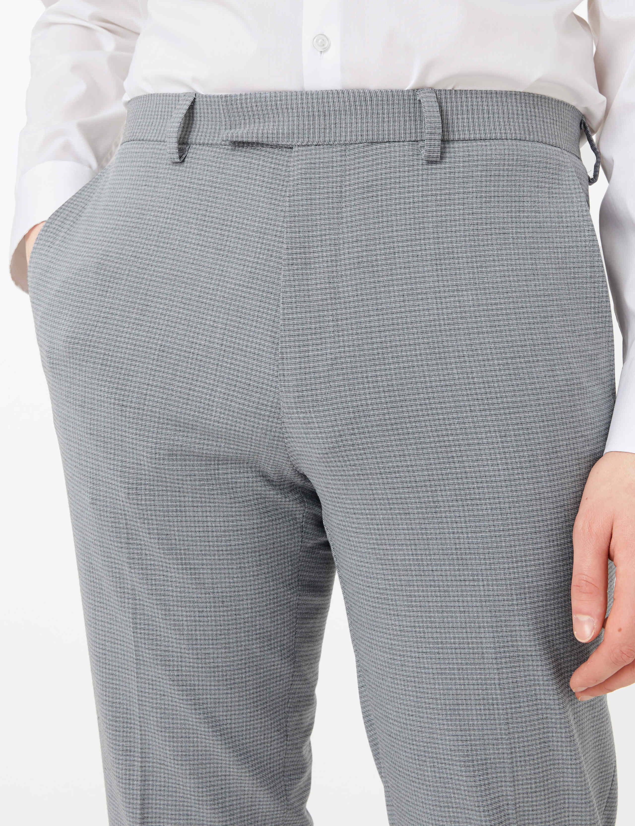 Slim Fit Mini Checked Trousers 4 of 7