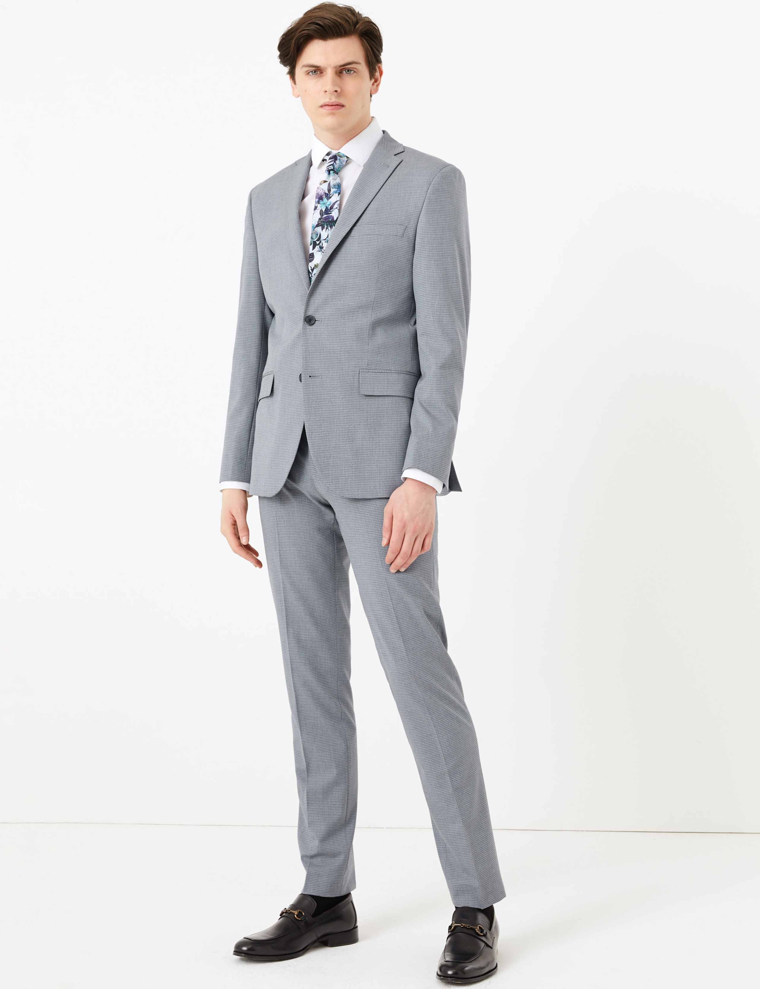 Slim Fit Mini Checked Trousers 6 of 7