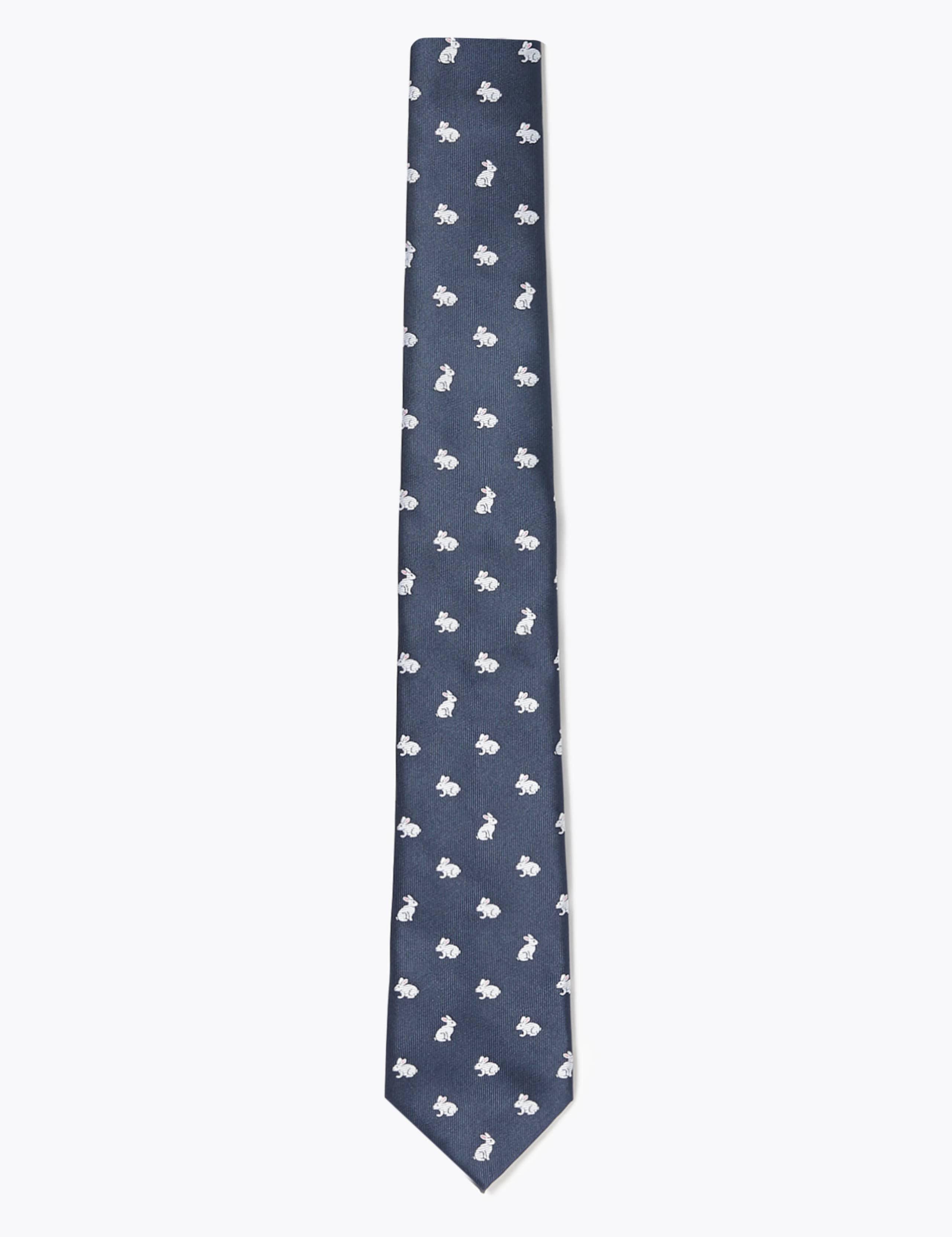 Slim Woven Rabbit Tie 1 of 3