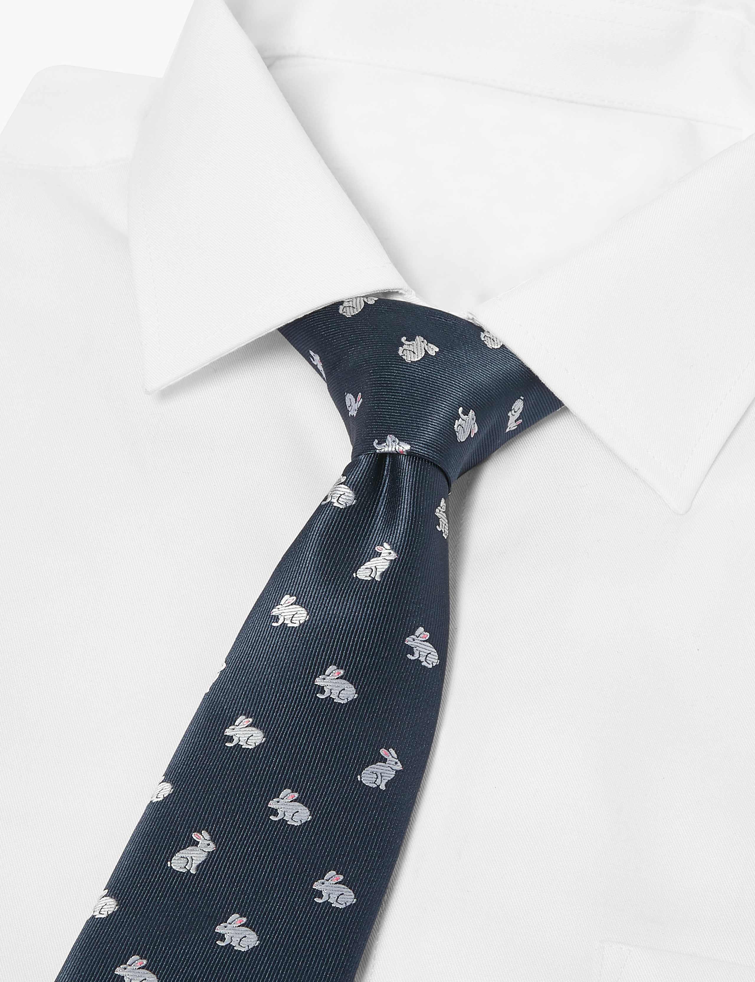 Slim Woven Rabbit Tie 2 of 3