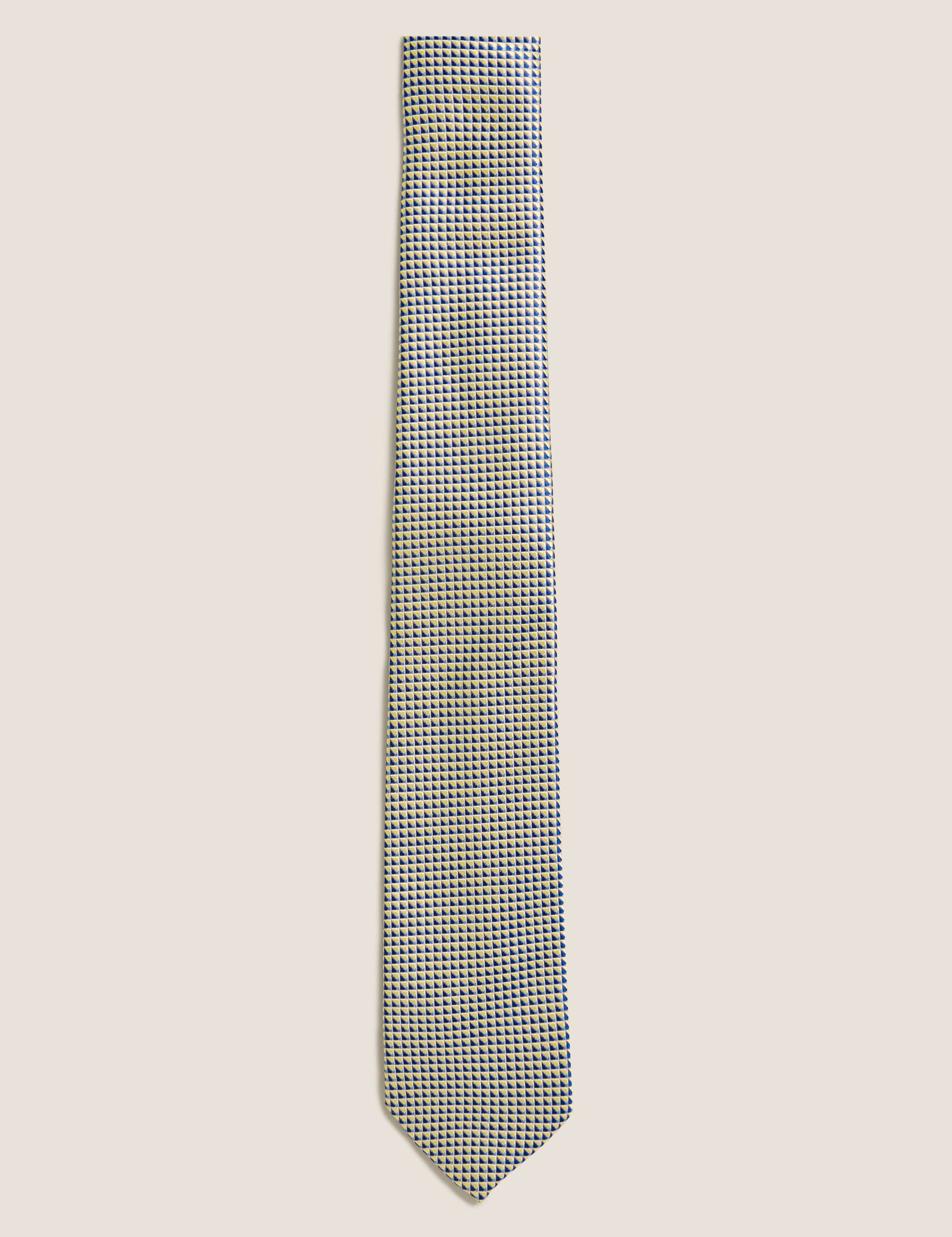 Slim Woven Geometric Tie 1 of 2