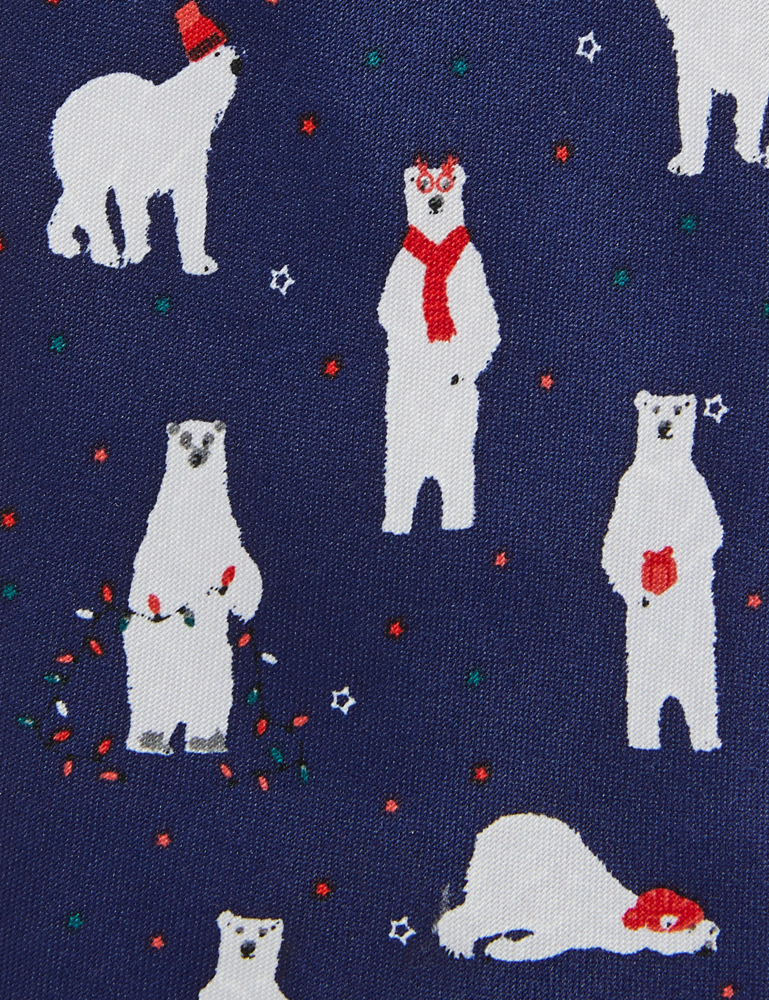 Slim Light Up Polar Bear Print Tie 3 of 4