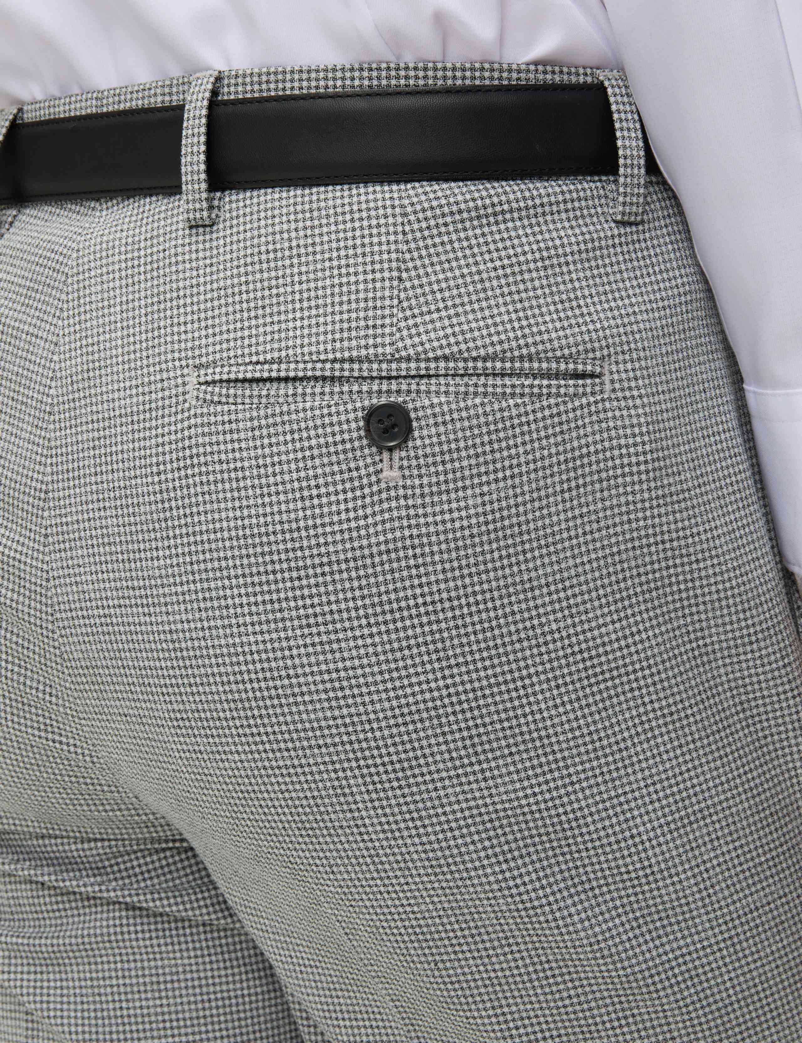 Regular Fit Textured Puppytooth Suit Trousers 6 of 9