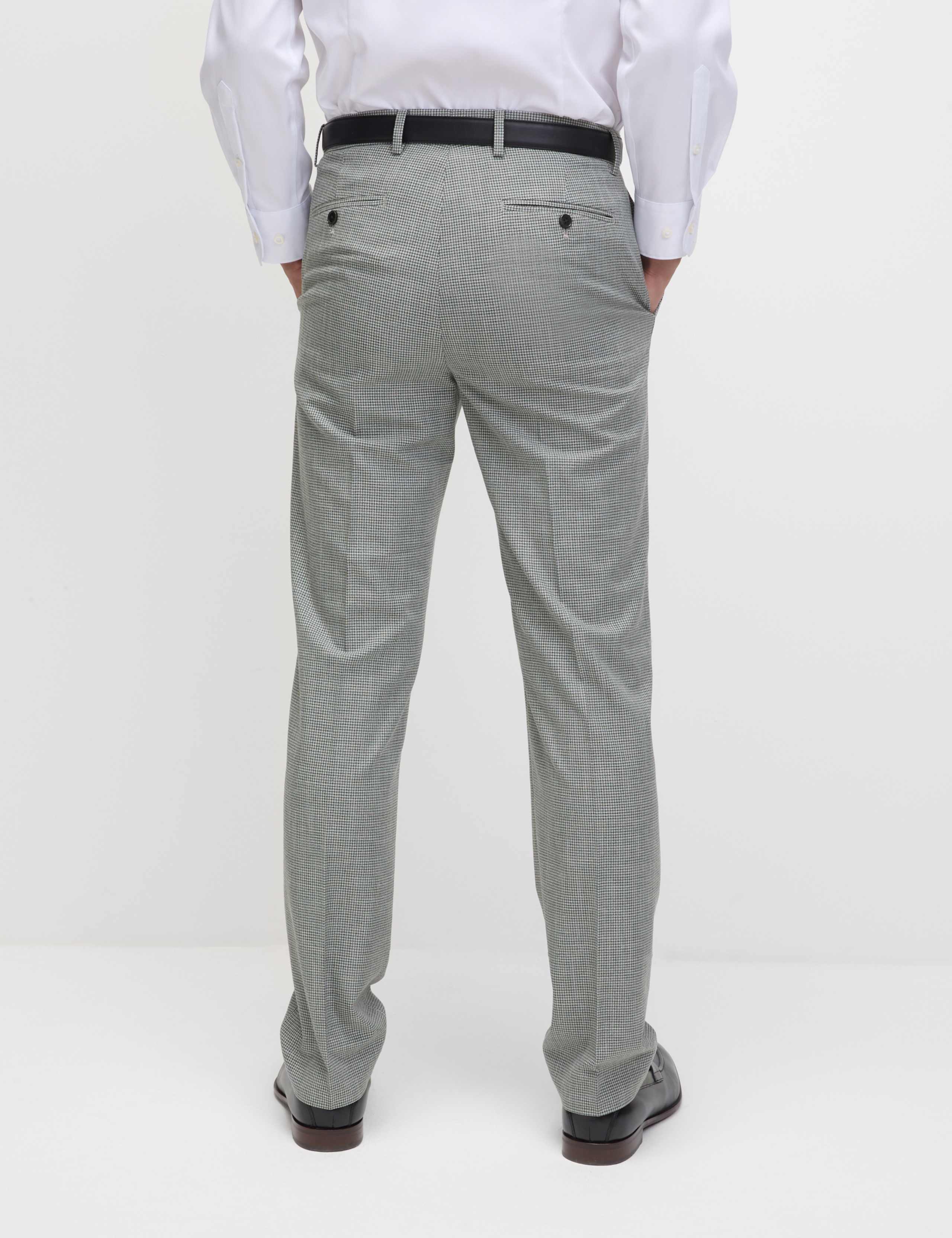 Regular Fit Textured Puppytooth Suit Trousers 8 of 9
