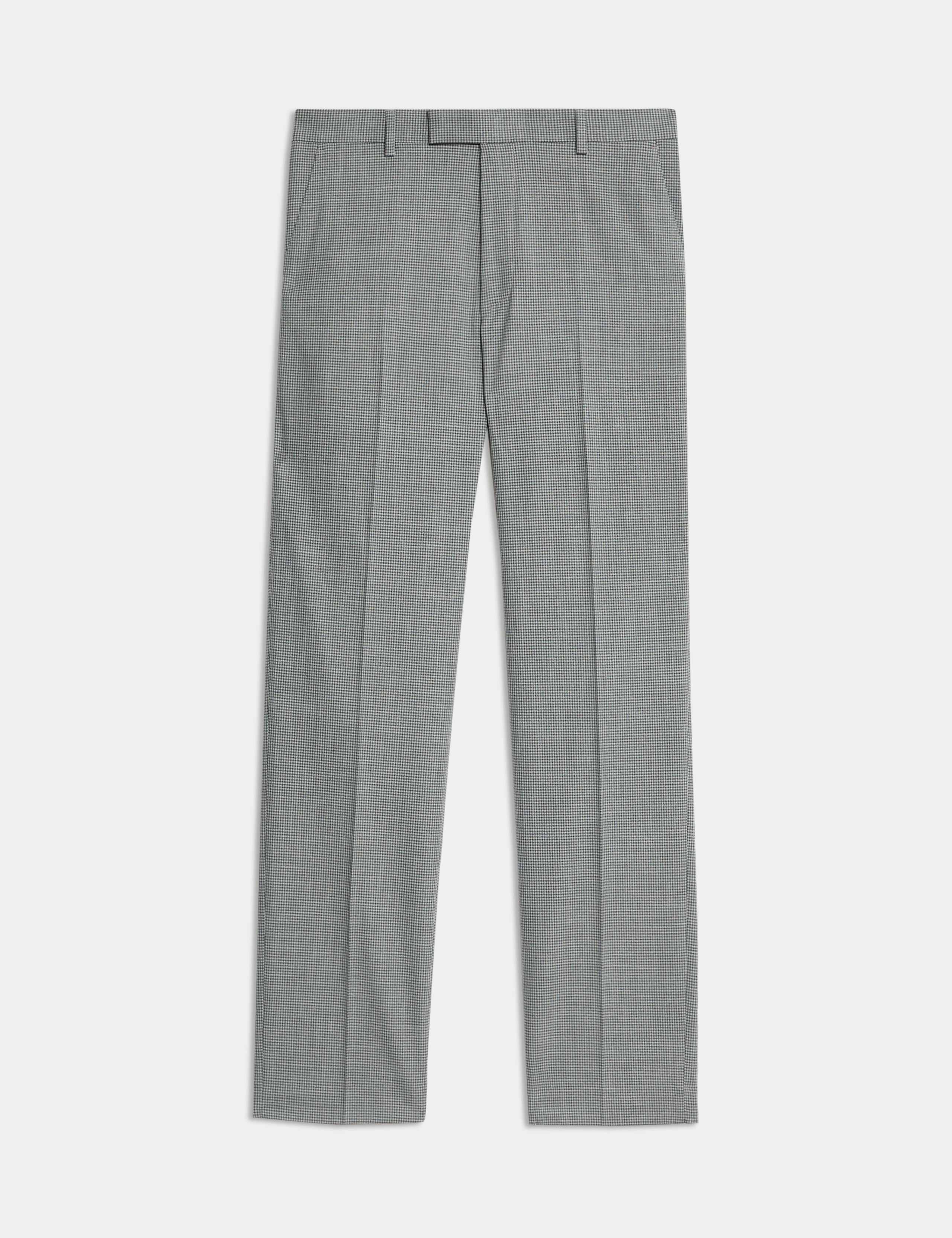 Regular Fit Textured Puppytooth Suit Trousers 2 of 9