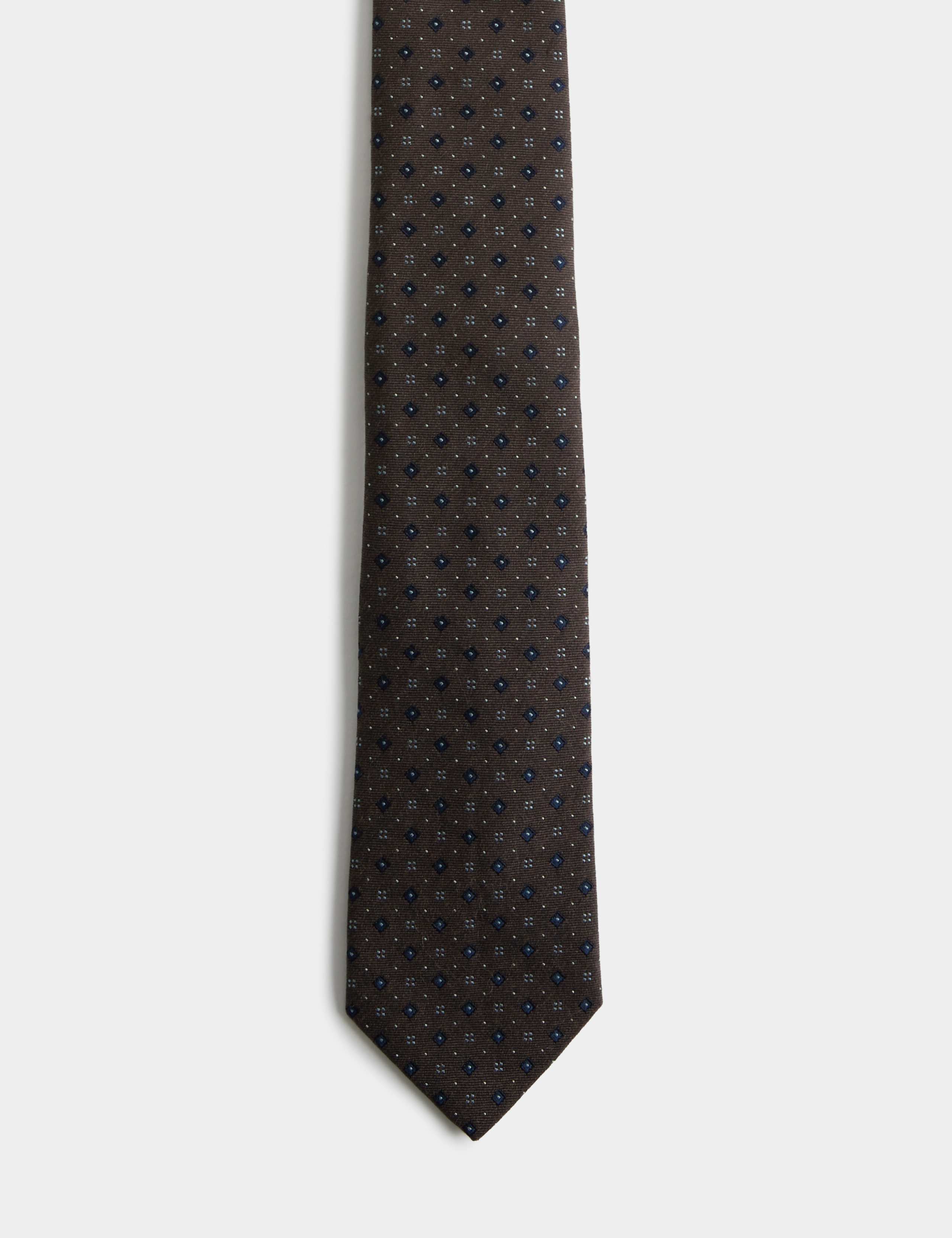 Multi Geometric Silk Wool Tie 2 of 2