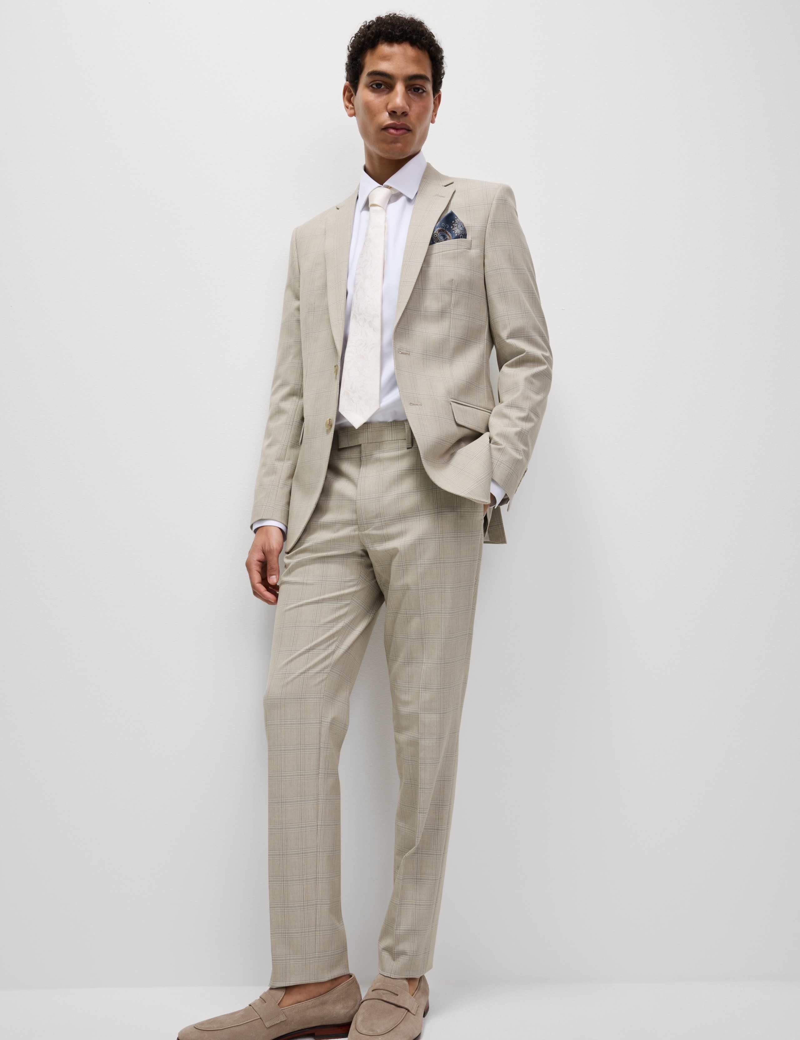 Slim Fit Check Suit Jacket 7 of 7
