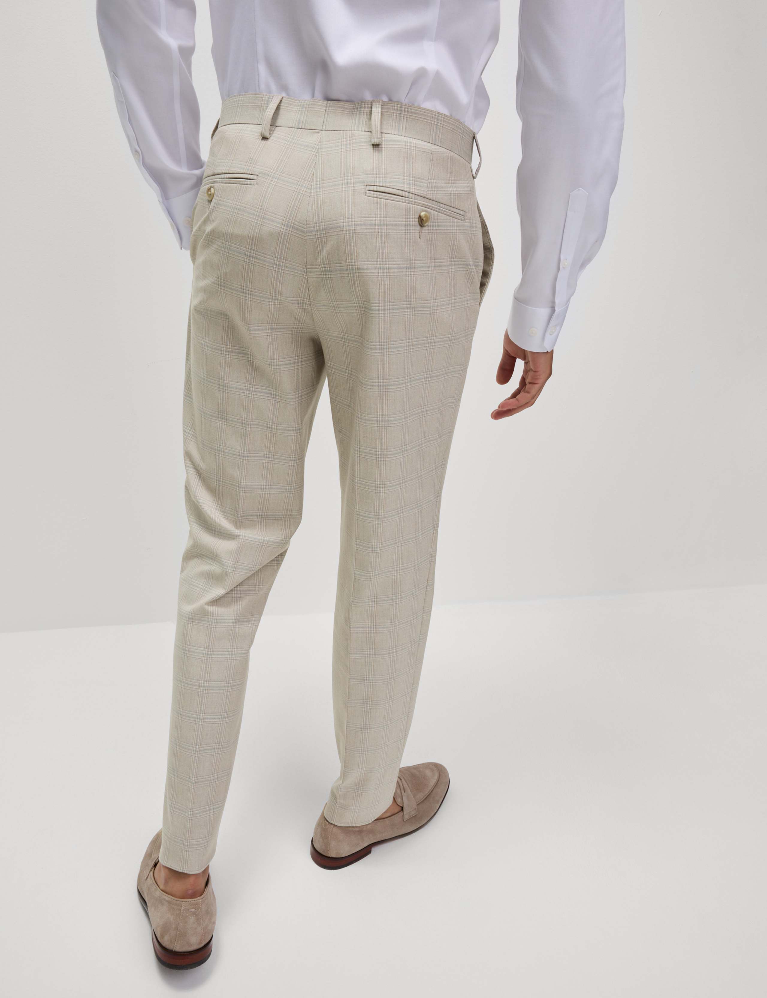 Slim Fit Check Suit Trousers 7 of 7