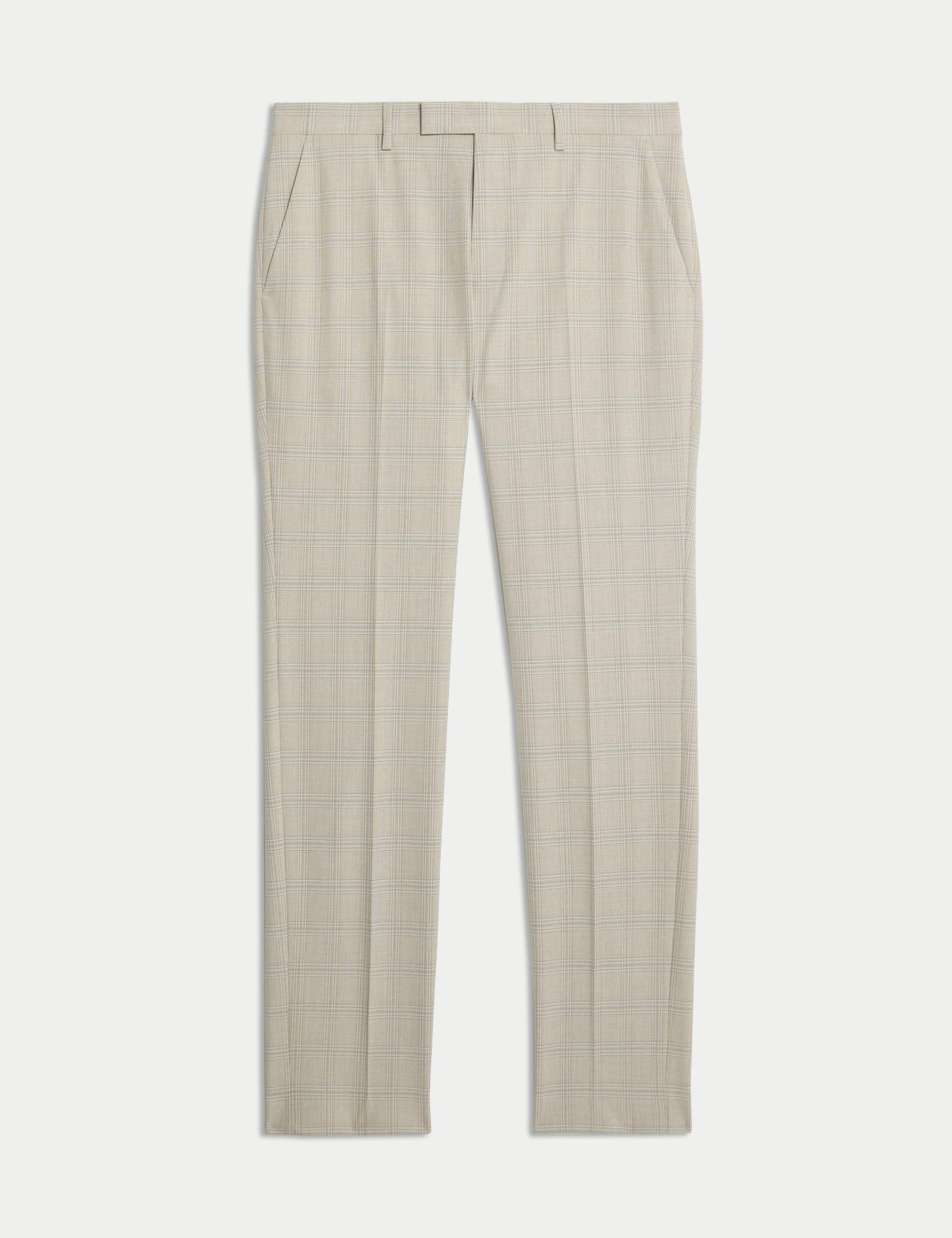 Slim Fit Check Suit Trousers 2 of 7