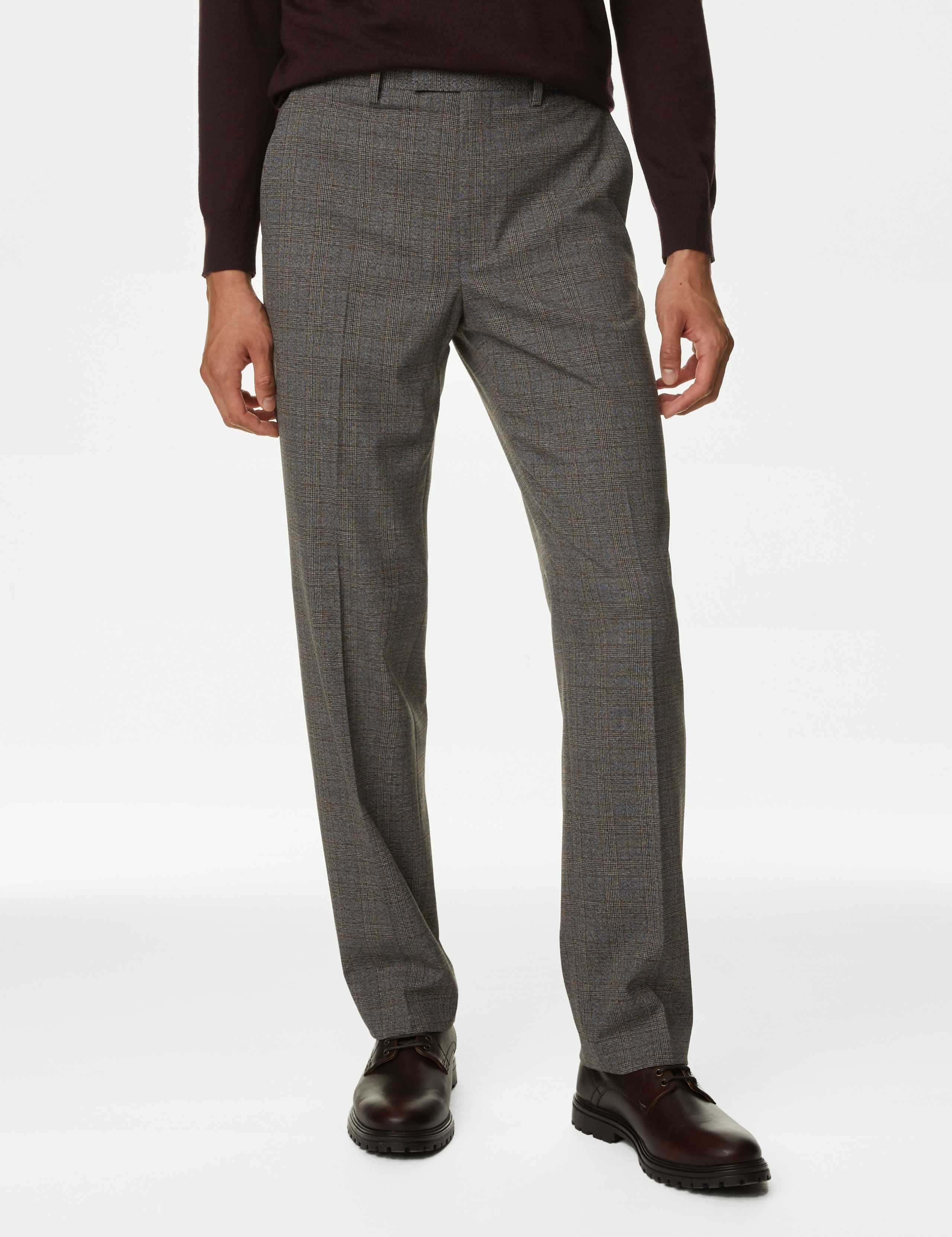 Regular Fit Prince of Wales Check Trousers 4 of 8