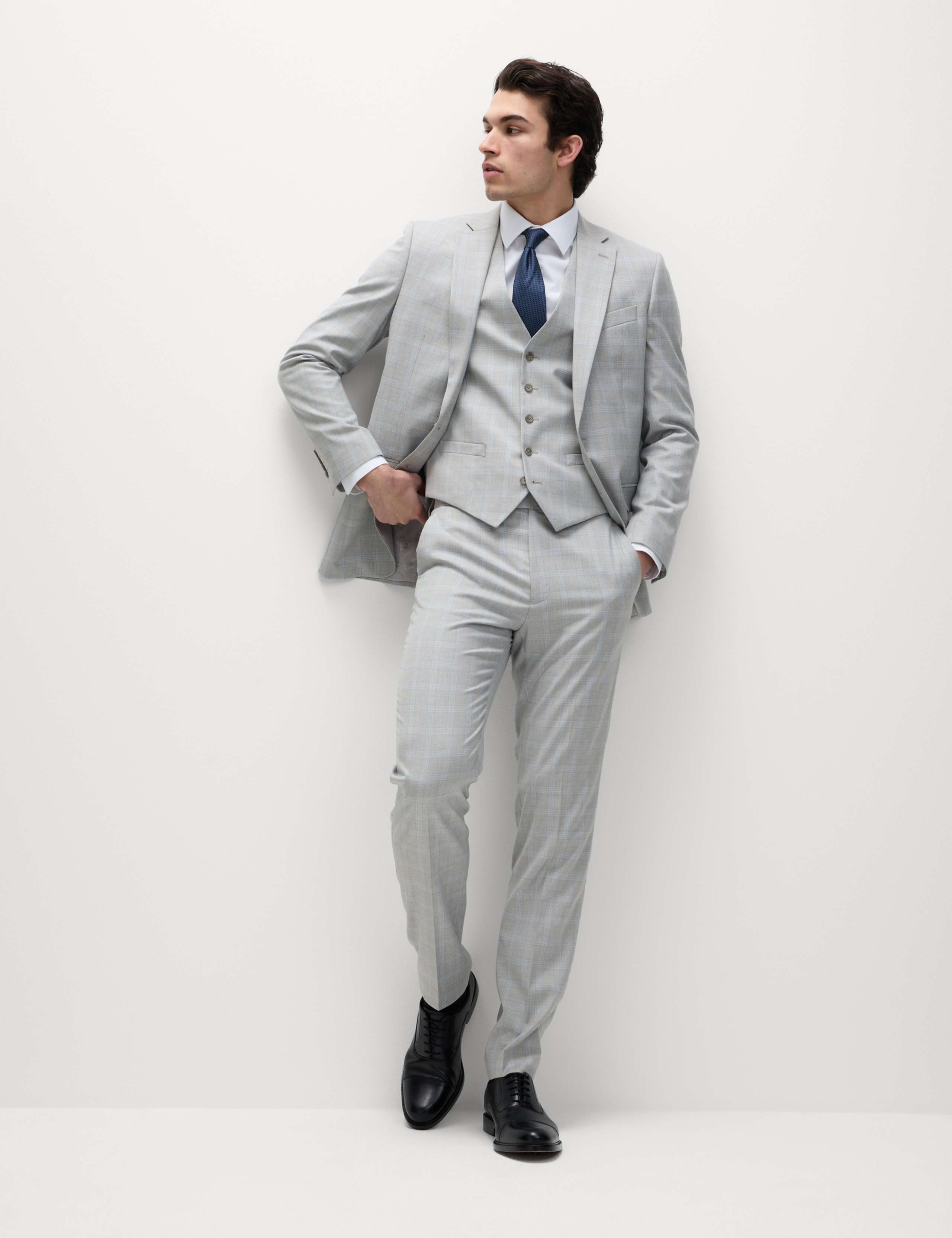 Tailored Fit Check Suit Jacket 4 of 7