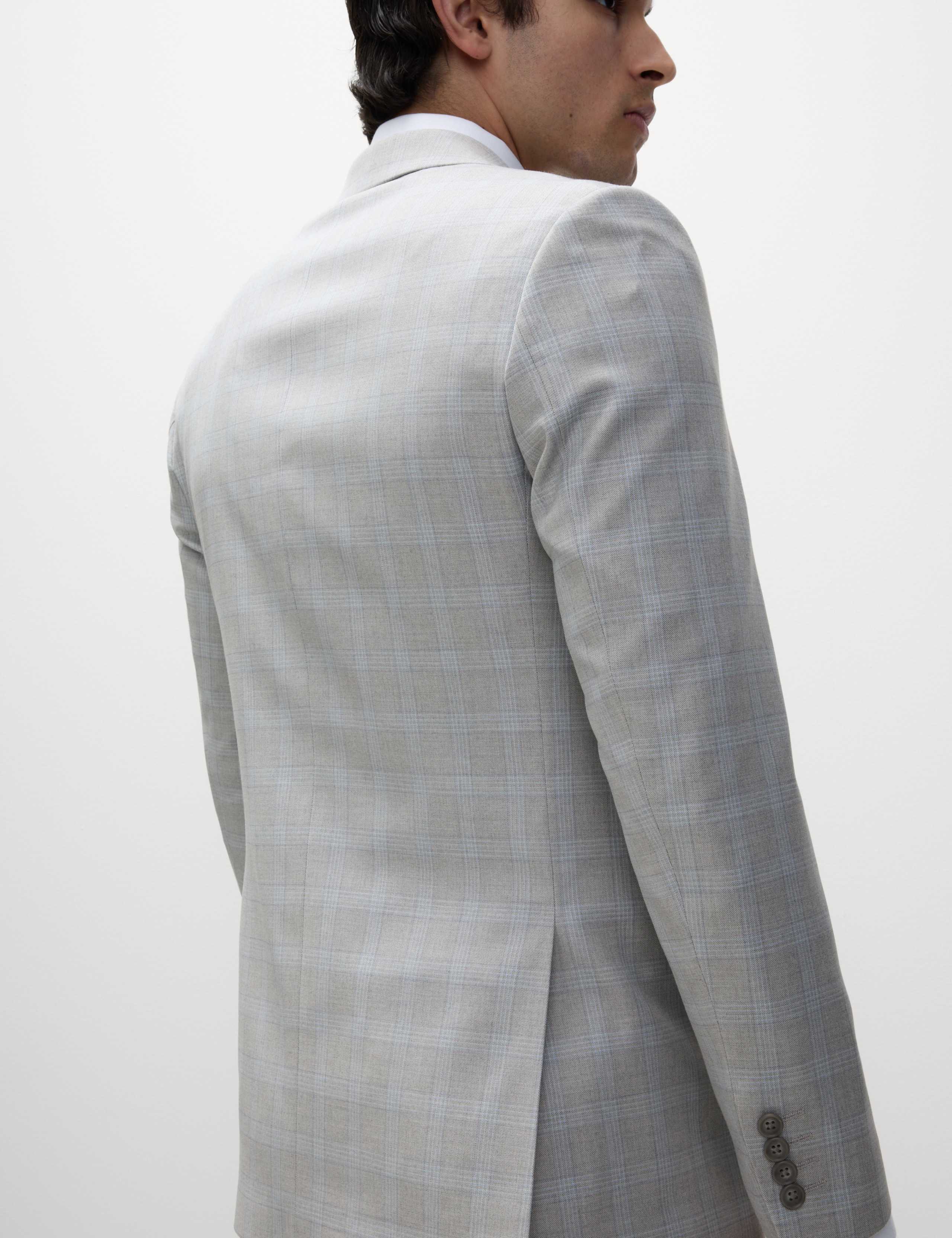 Tailored Fit Check Suit Jacket 5 of 7
