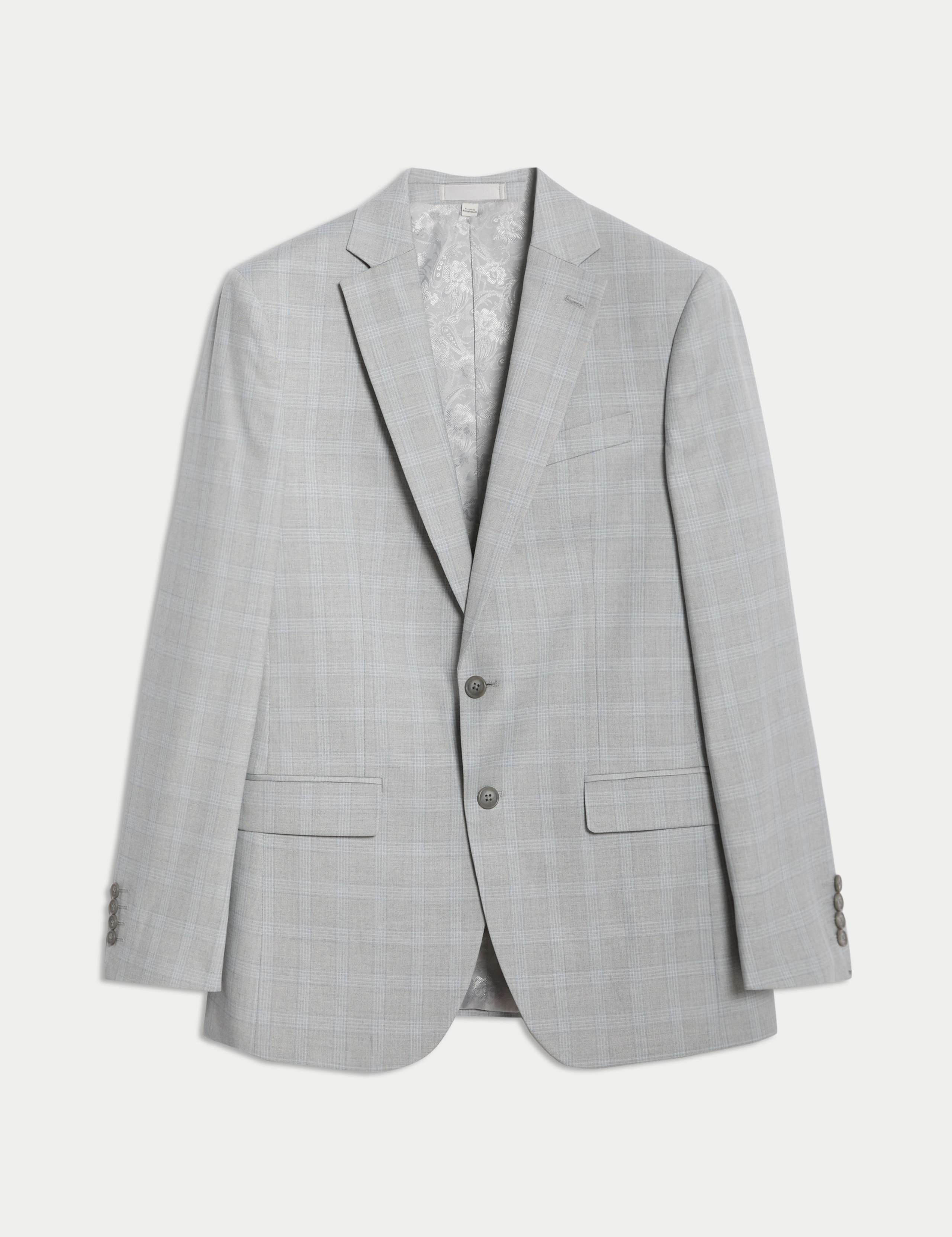 Tailored Fit Check Suit Jacket 2 of 7