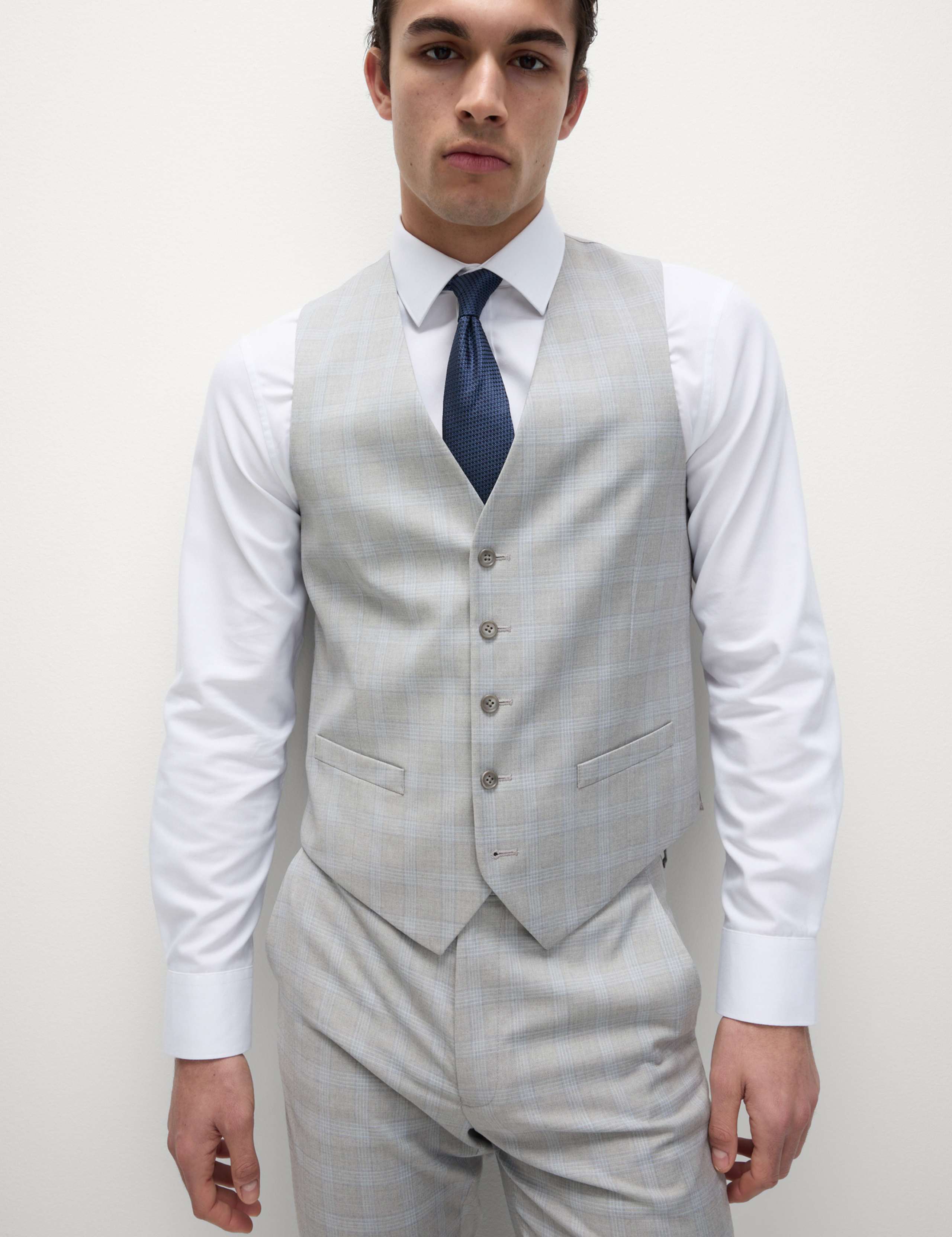 Tailored Fit Check Waistcoat 4 of 6