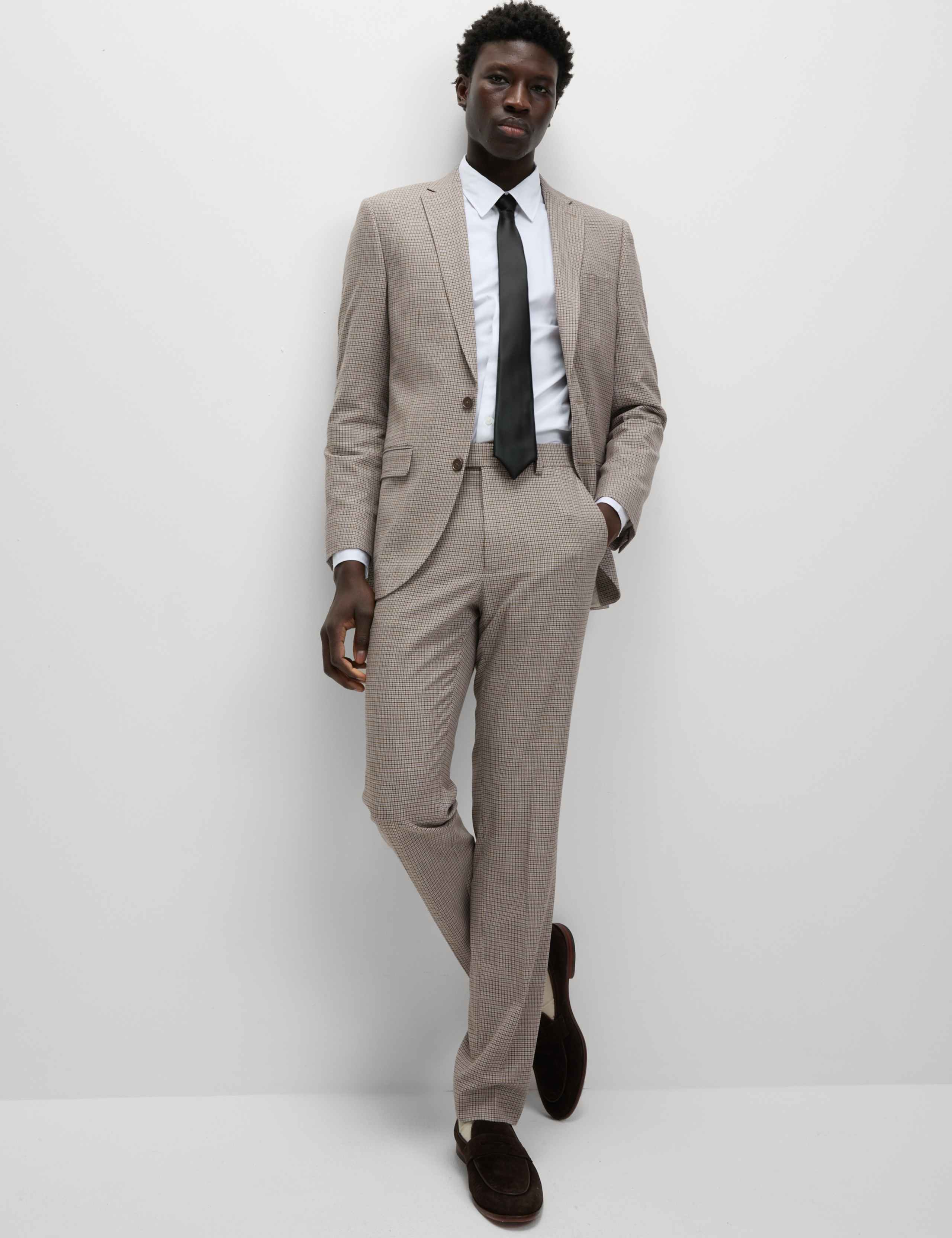 Tailored Fit Grid Check Suit Jacket 5 of 7