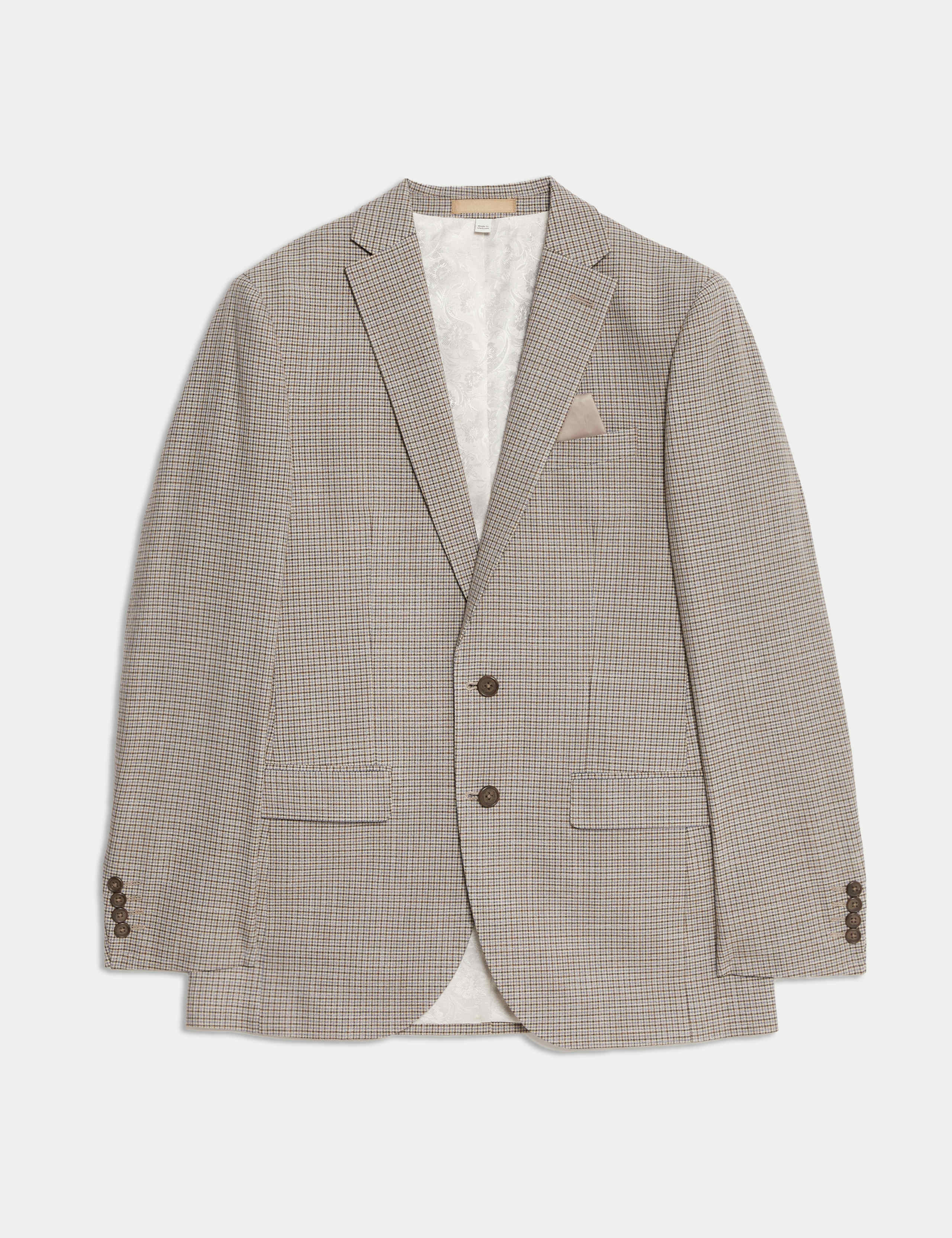 Tailored Fit Grid Check Suit Jacket 2 of 7
