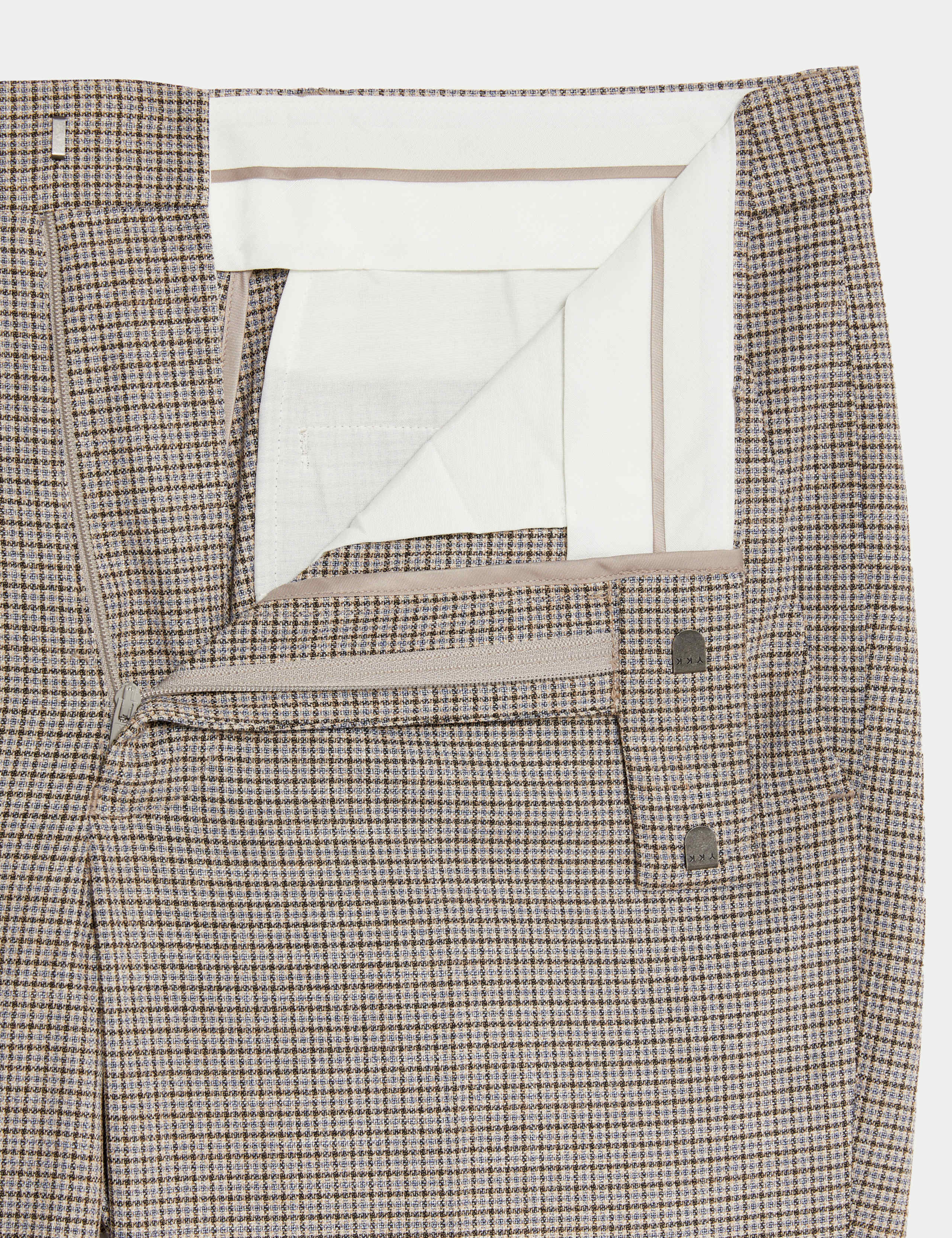 Tailored Fit Grid Check Suit Trousers 3 of 7