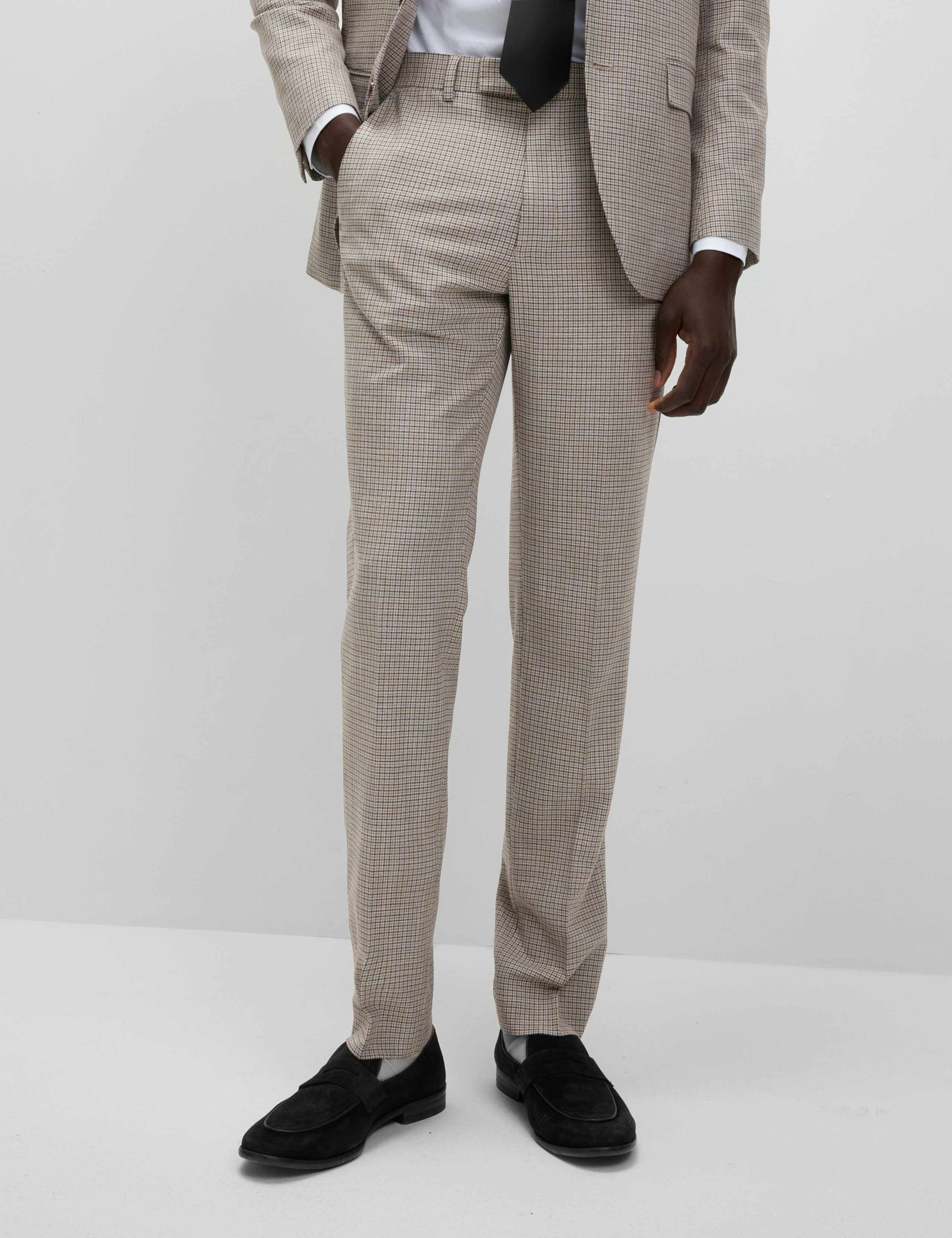 Tailored Fit Grid Check Suit Trousers 5 of 7