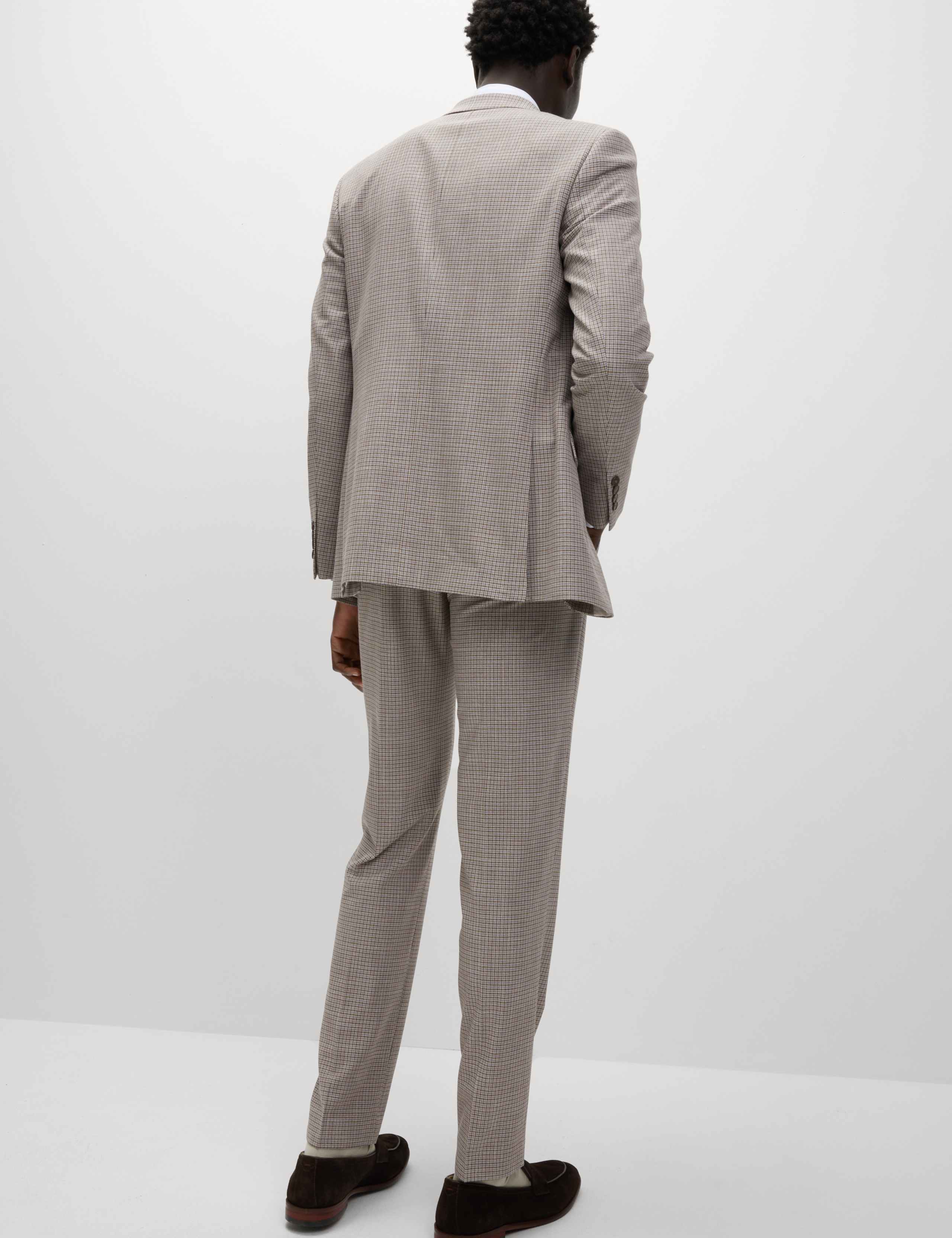 Tailored Fit Grid Check Suit Trousers 6 of 7