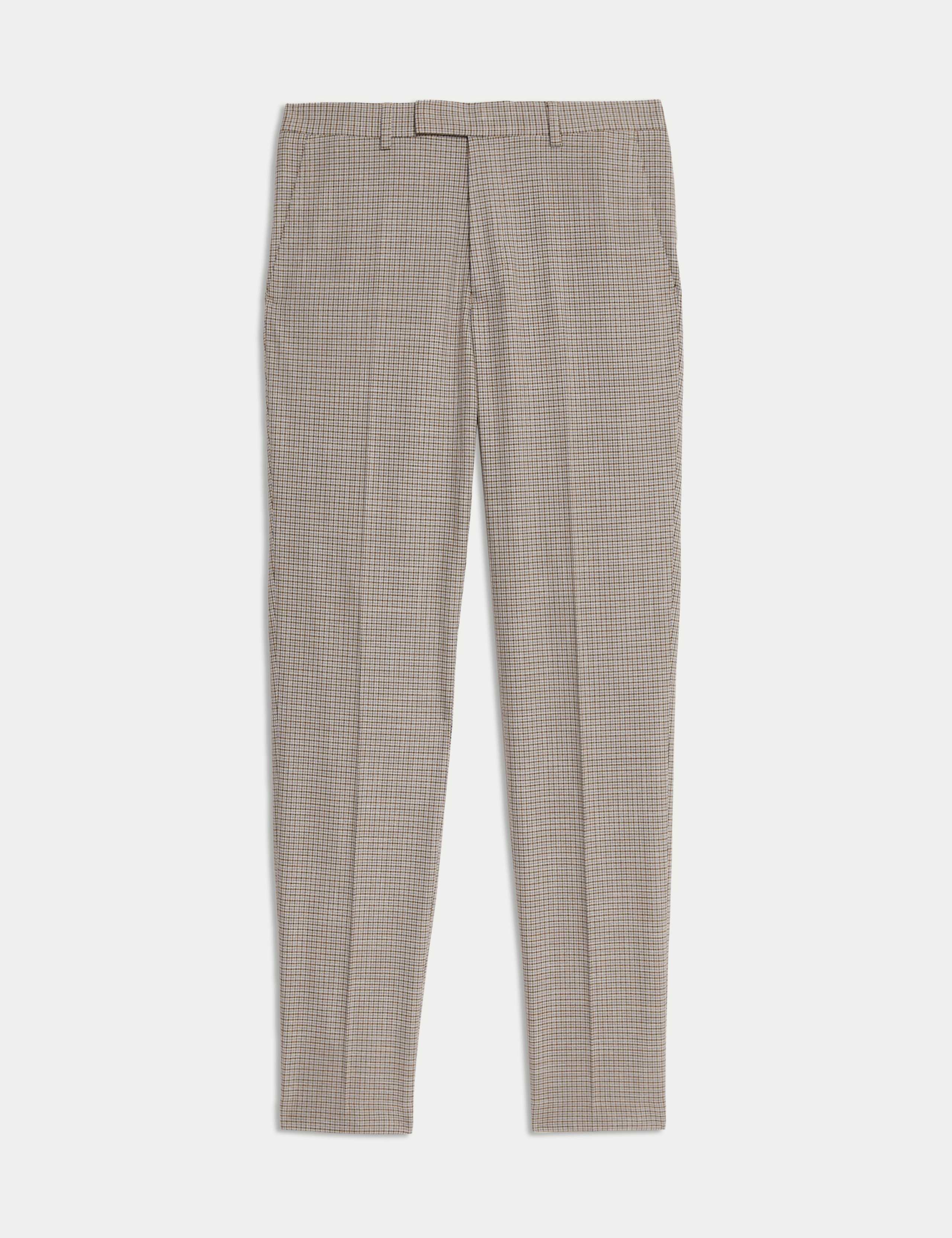 Tailored Fit Grid Check Suit Trousers 2 of 7