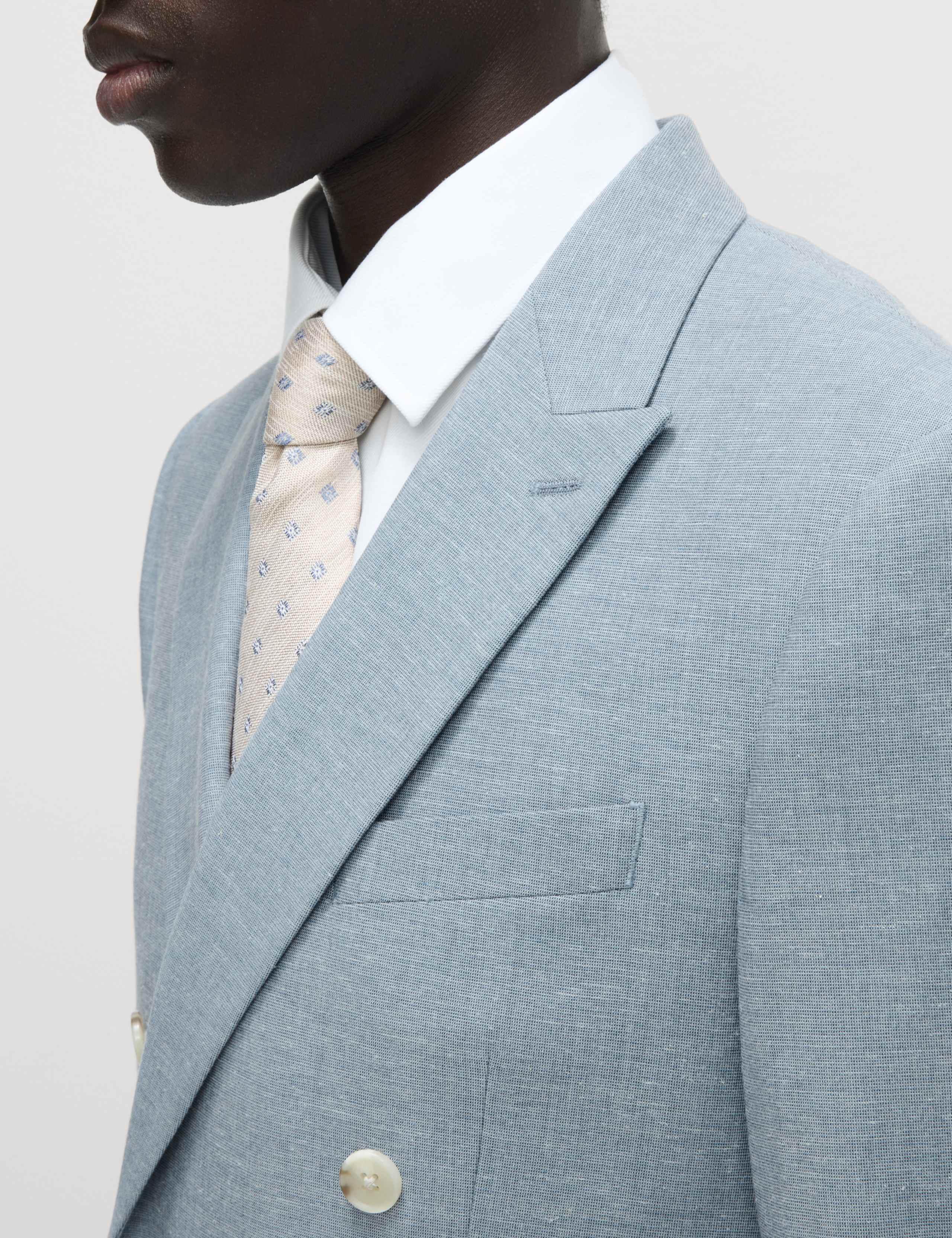 Slim Fit Double Breasted Suit Jacket 8 of 8