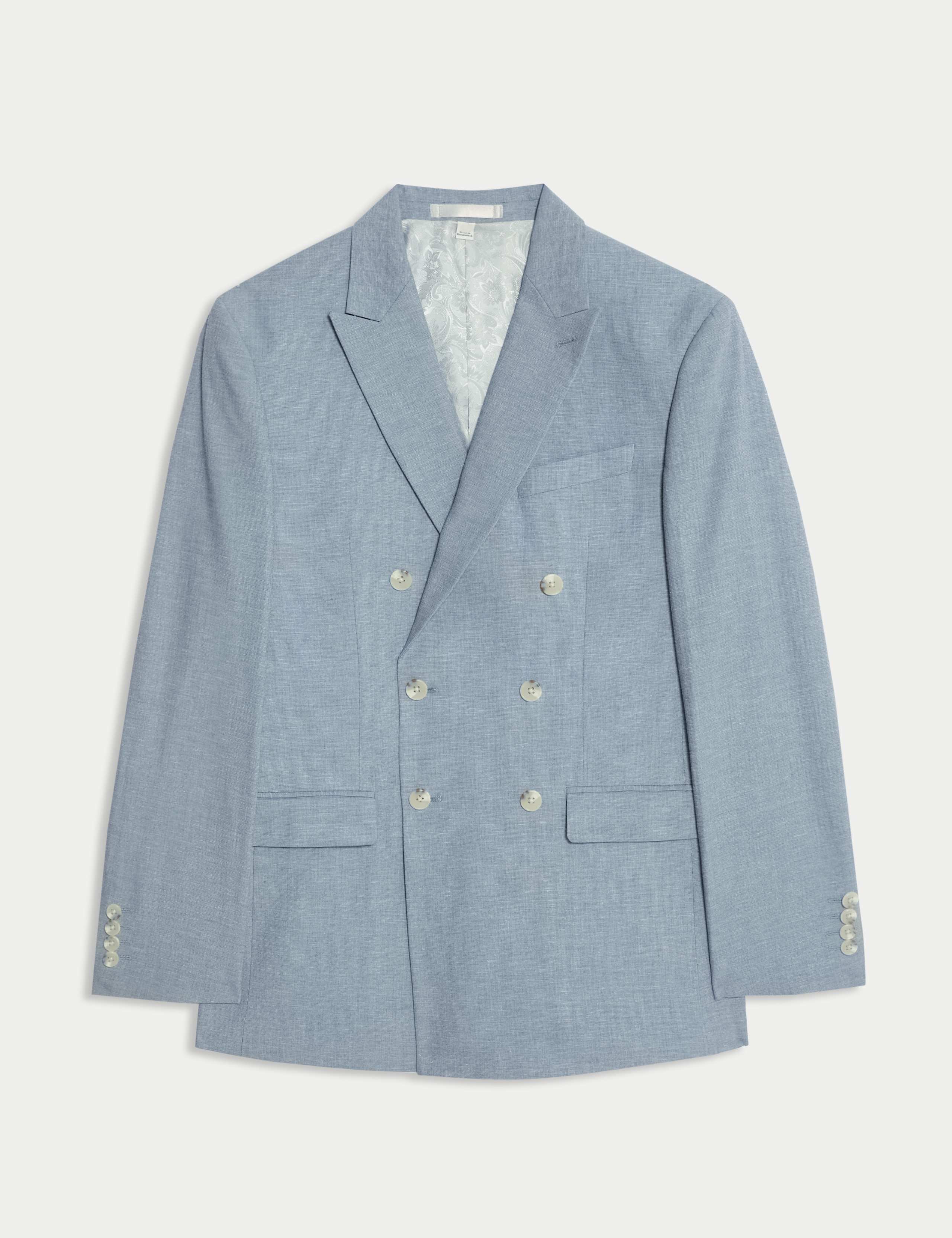 Slim Fit Double Breasted Suit Jacket 2 of 8