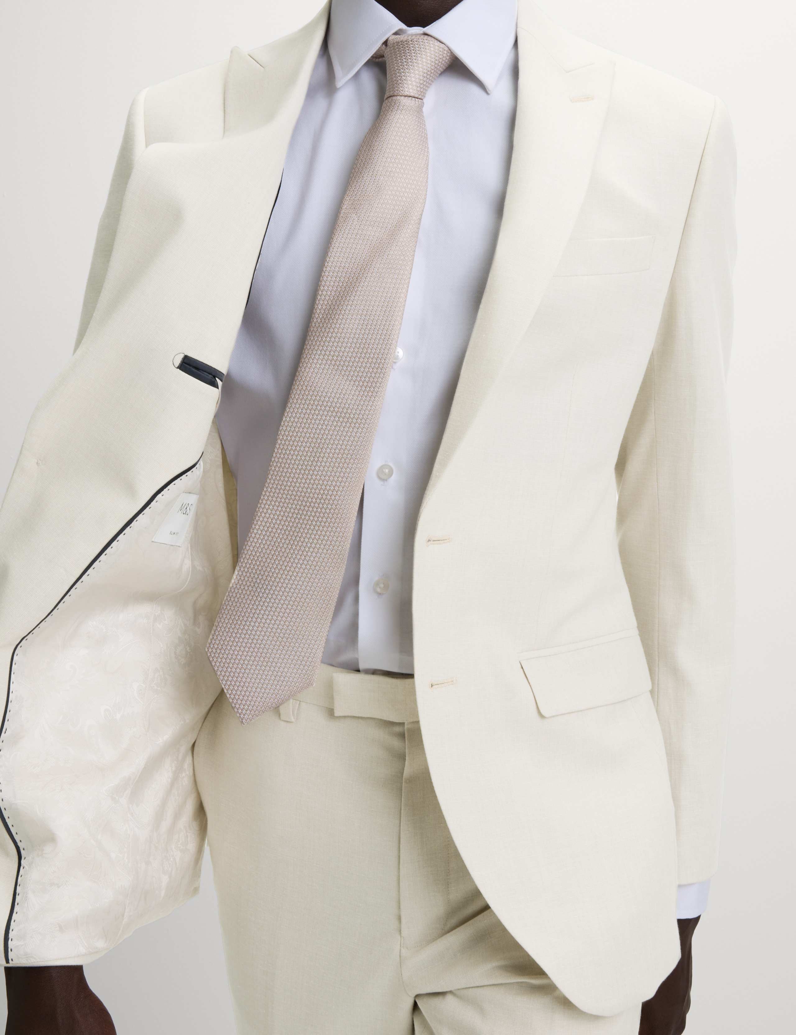 Slim Fit Suit Jacket with Linen 4 of 7