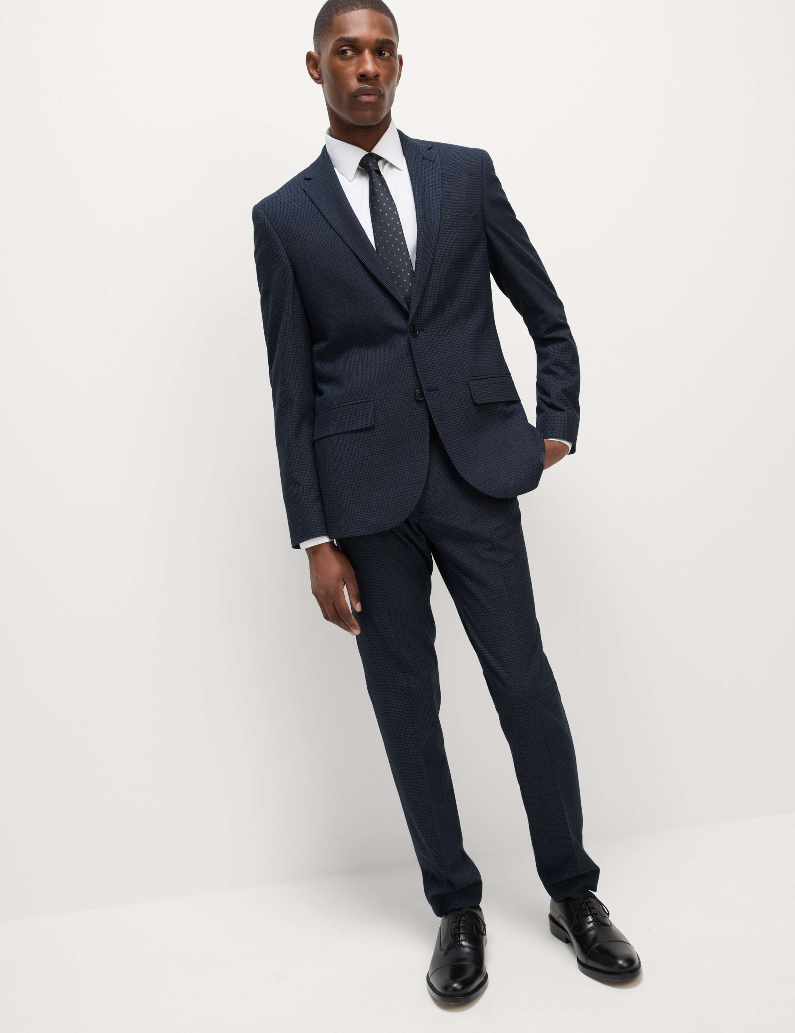 Skinny Fit Check Suit Jacket 4 of 7