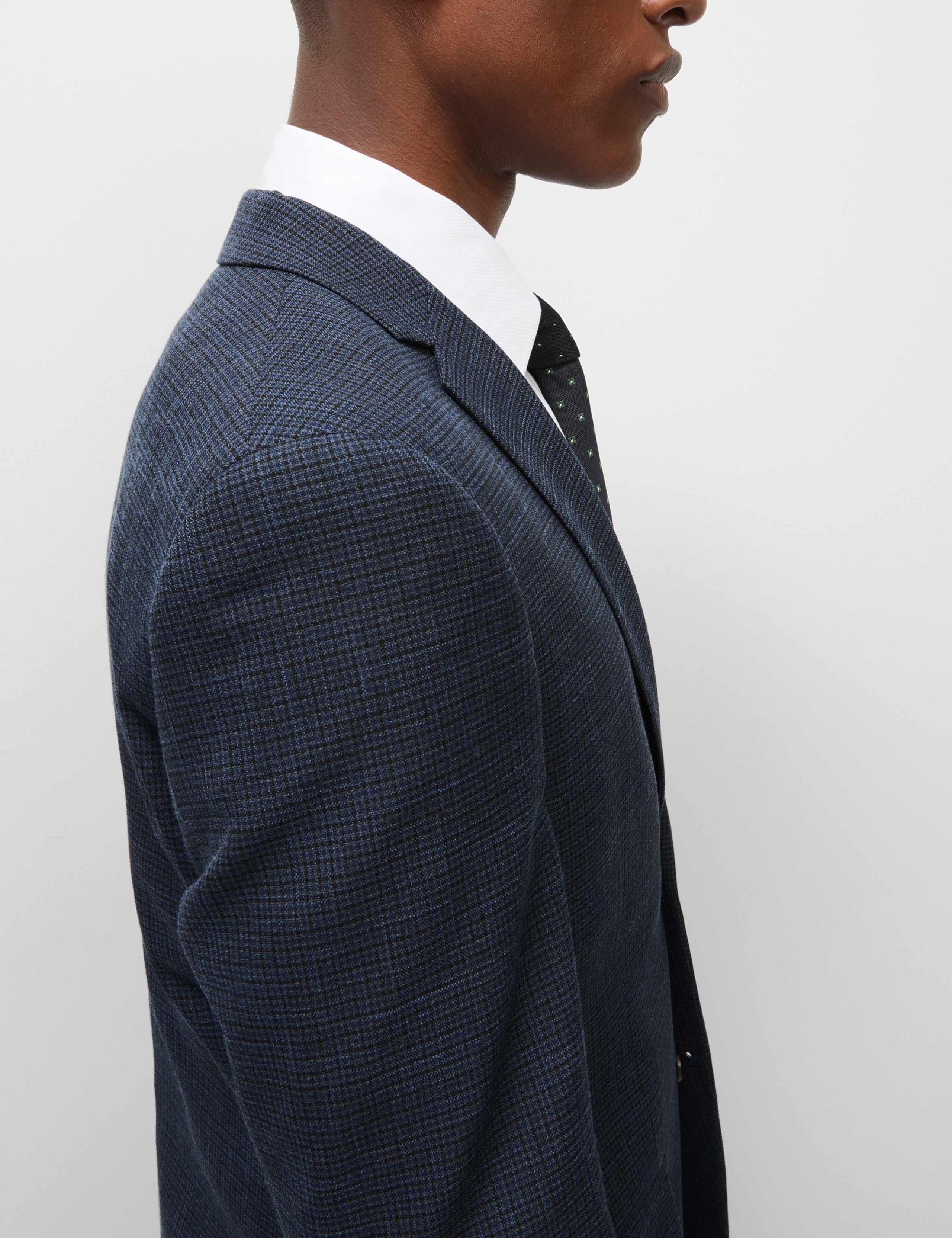 Skinny Fit Check Suit Jacket 7 of 7