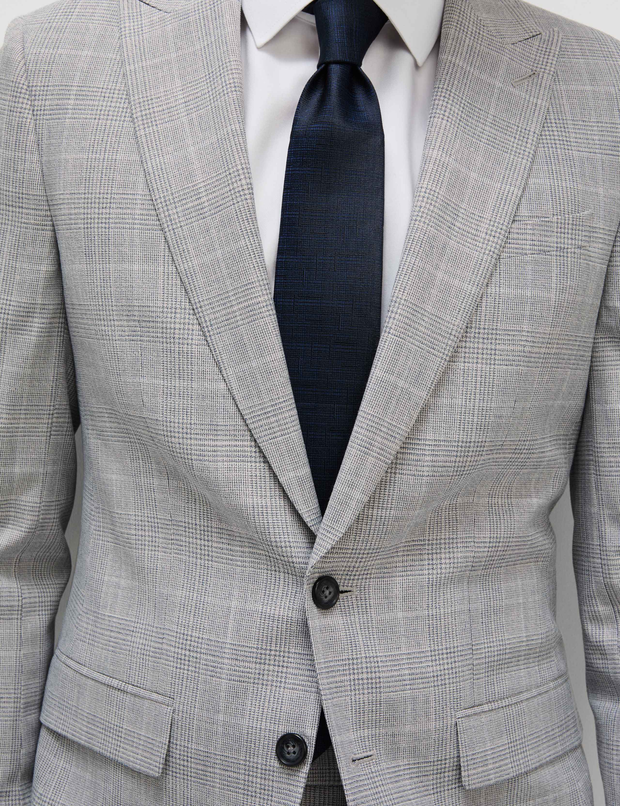Slim Fit Prince of Wales Check Suit Jacket 4 of 8