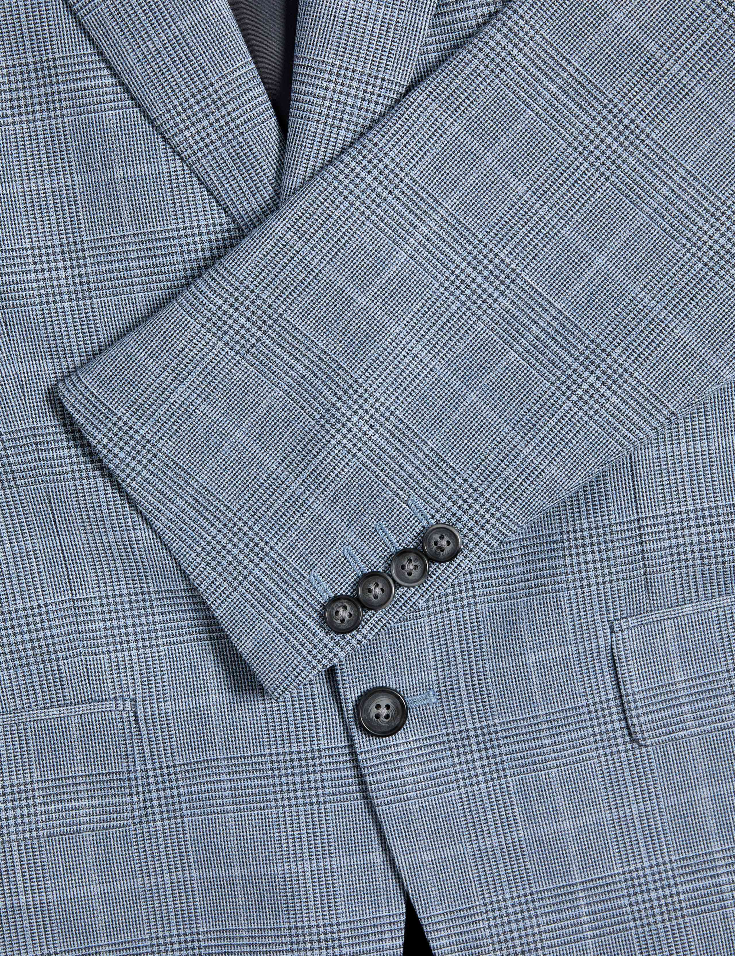 Regular Fit Linen Look Check Suit Jacket 3 of 8