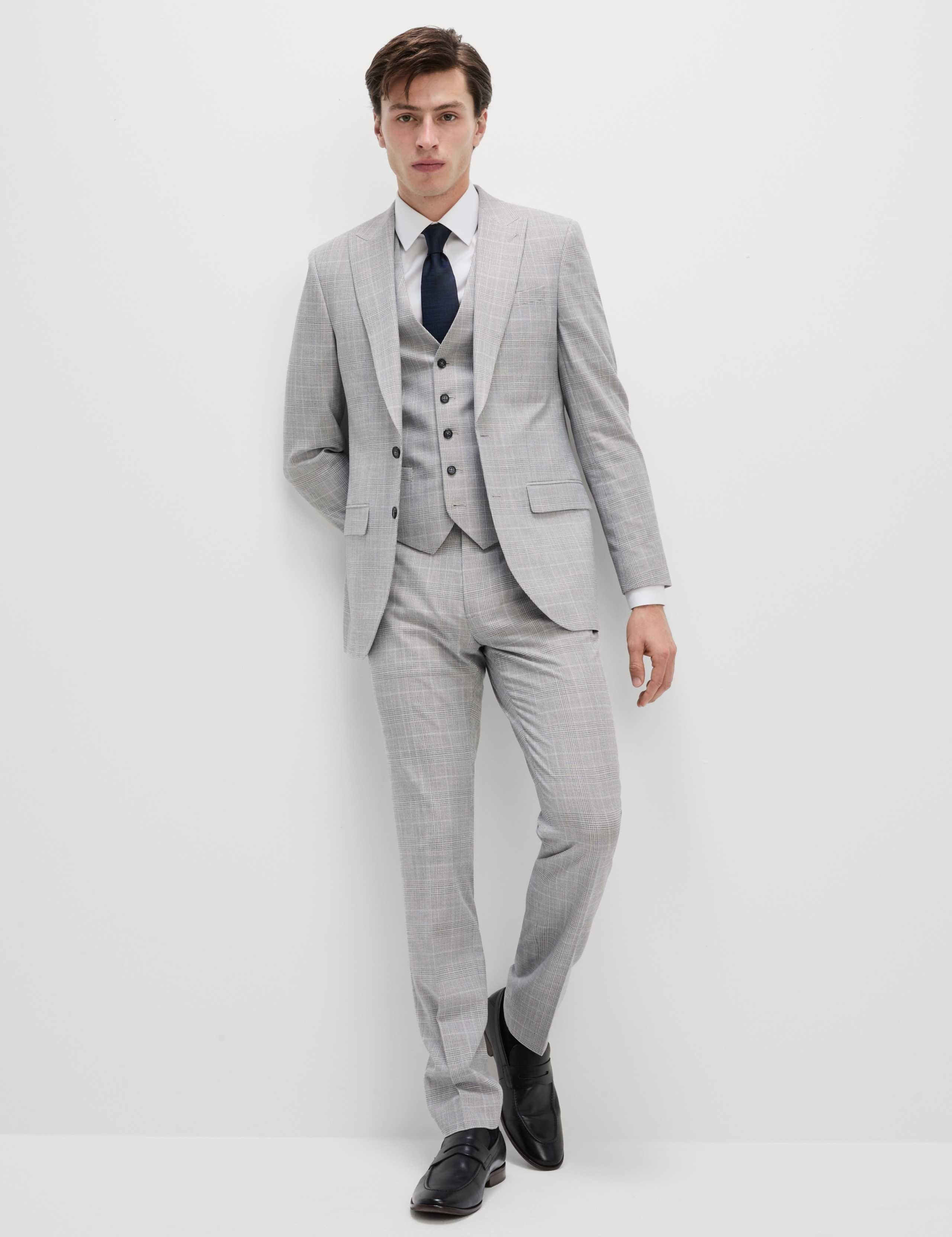 Slim Fit Prince of Wales Check Suit Trousers 5 of 6